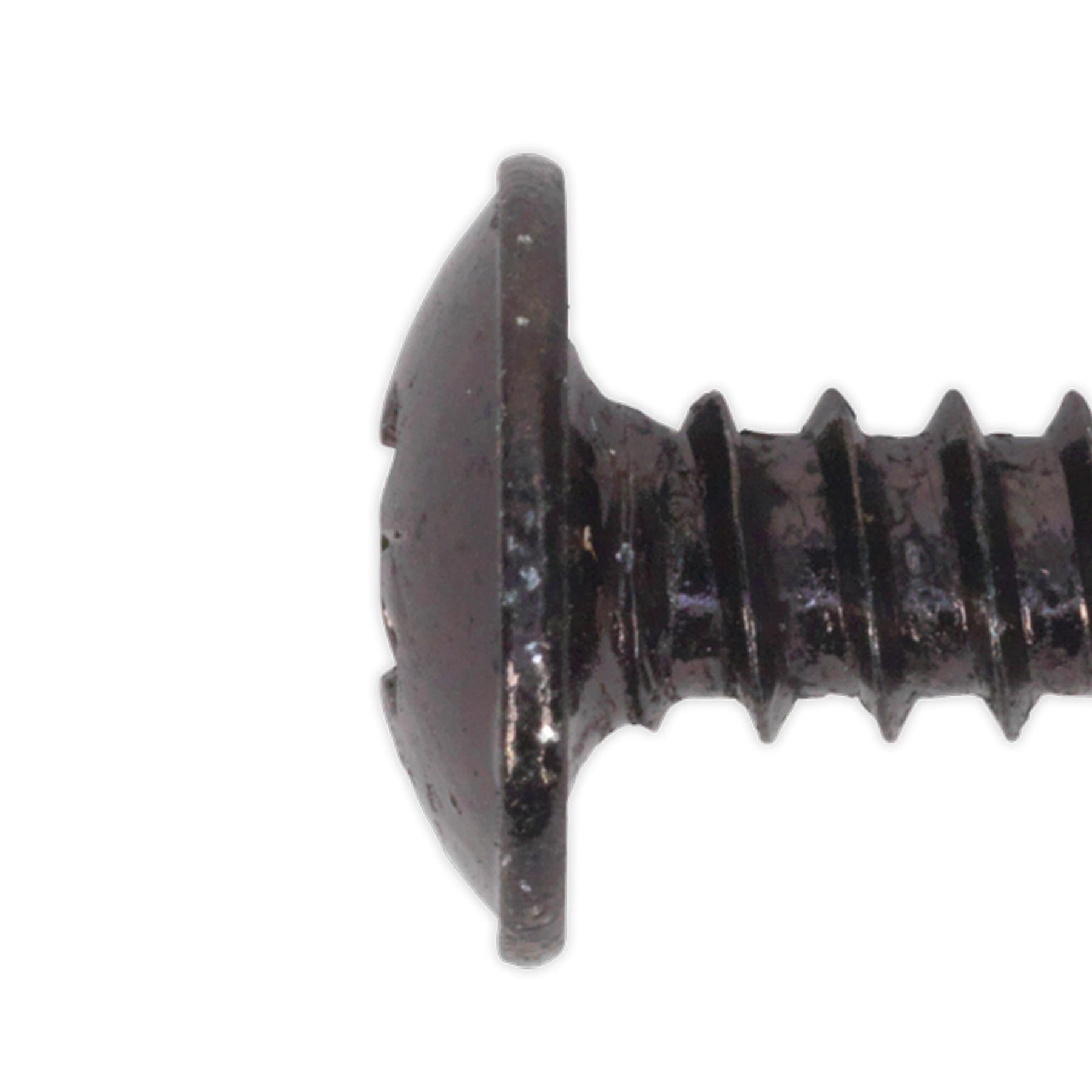 Sealey Self Tapping Screw 4.2 x 16mm Flanged Head Black Pozi Pack o