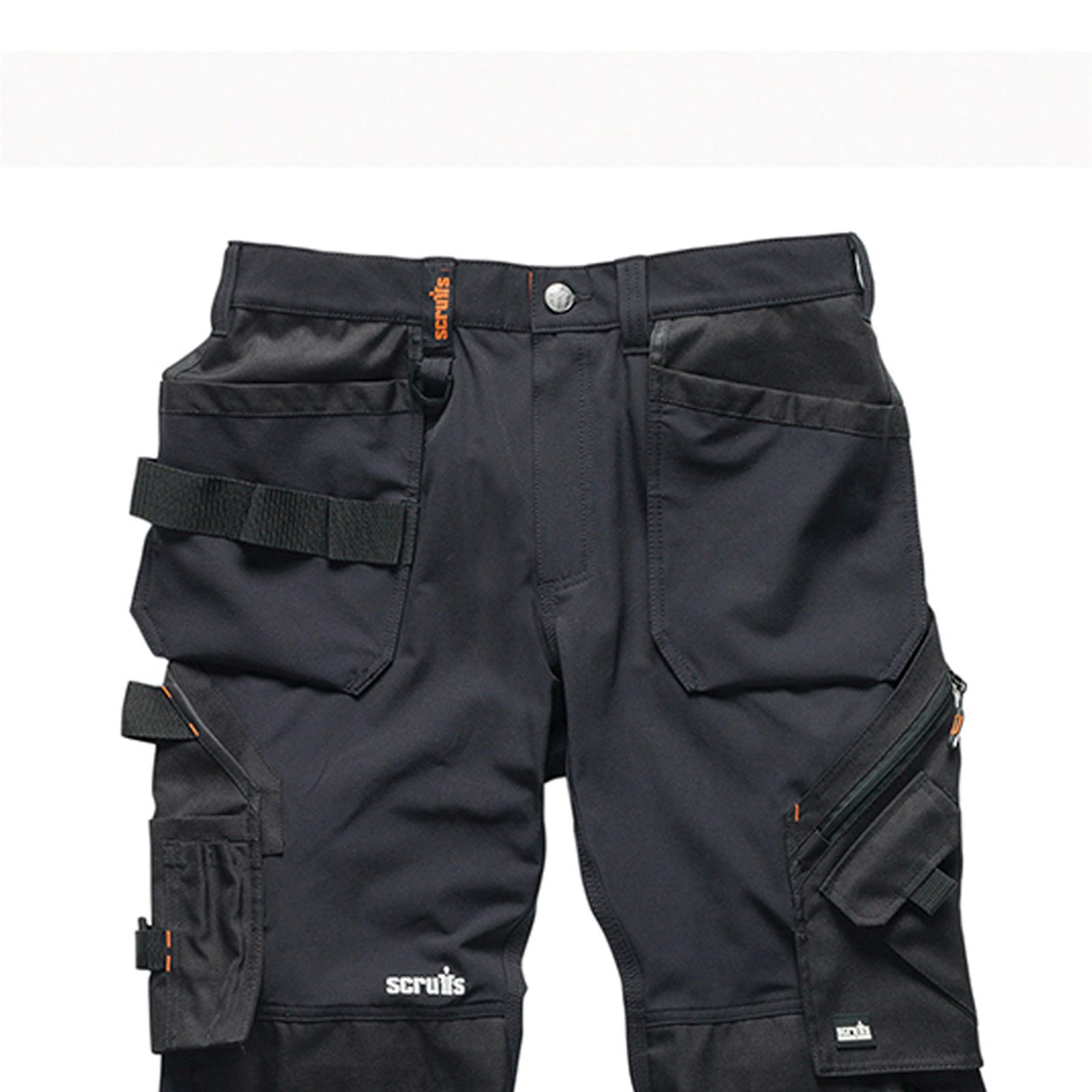 Scruffs Black Flex Work Flexible Slim Fit Trousers - Pro Flex / Plus / Holster 36R