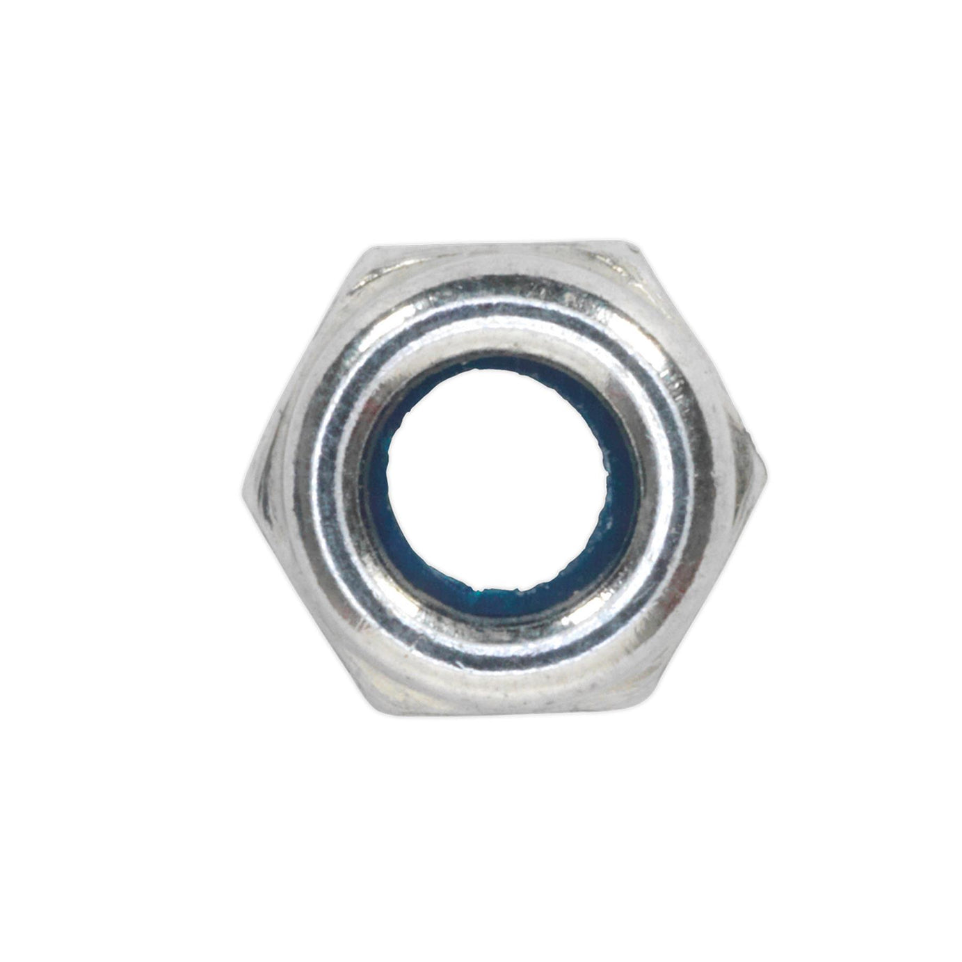 Sealey Nylon Locknut M4 Zinc Plated Nylon Pack of 100