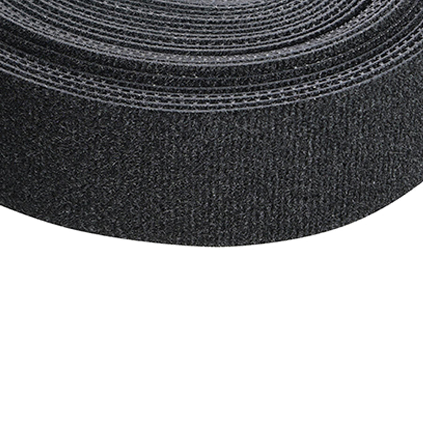 Self-Wrap Hook & Loop Tape Black - 25mm X 5M Double-Sided 100% Nylon Reusable