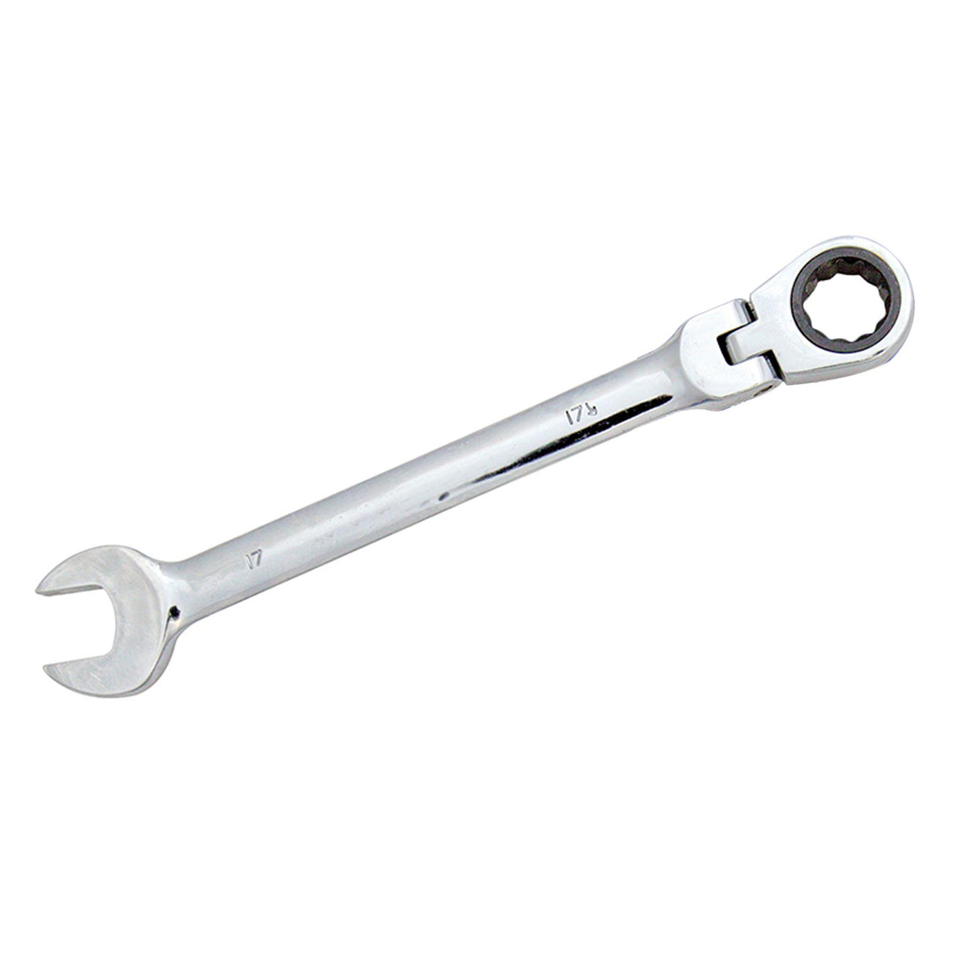 6Pce Flexible Head Ratchet Spanner Set - 8mm - 17mm Polished 40Cr Alloy Steel