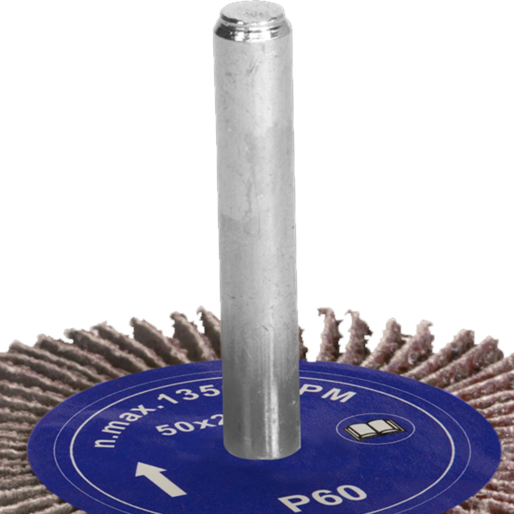 Sealey Flap Wheel 50 x 25mm 60Grit 6mm Shaft