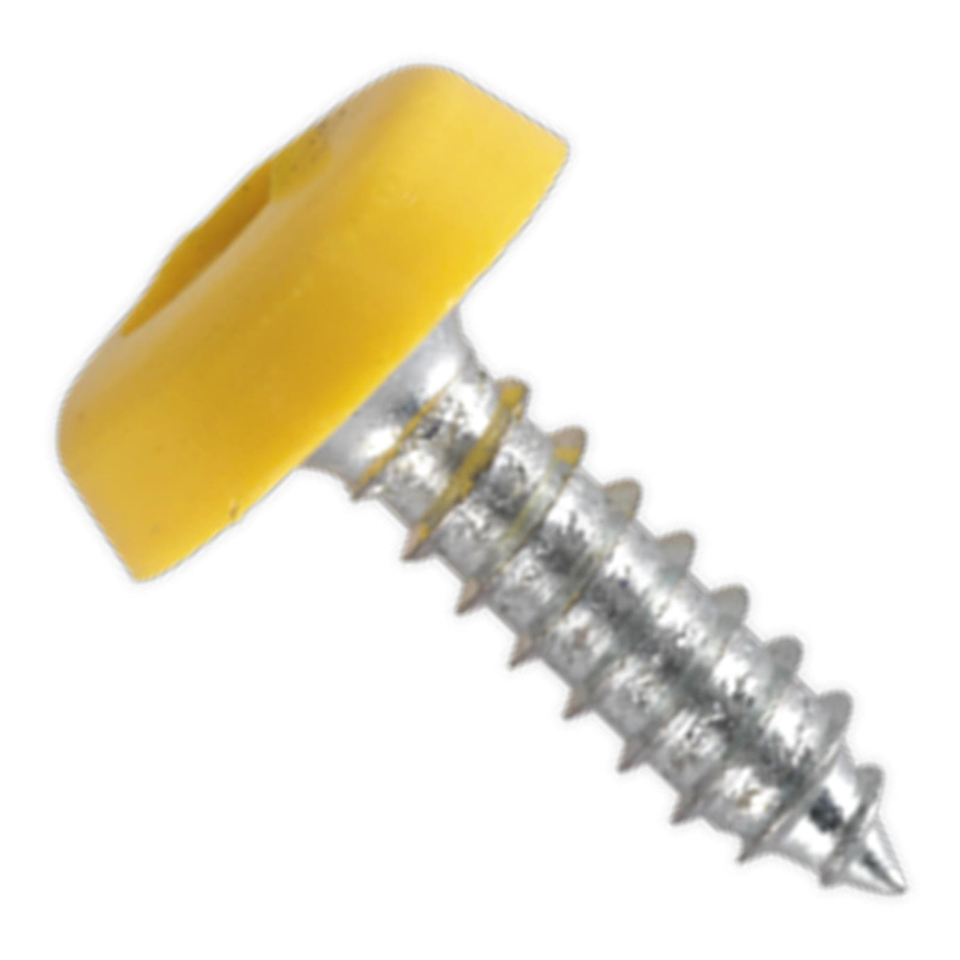 Sealey Numberplate Screw Plastic Head 4.8 x 18mm Yellow Pk of 50