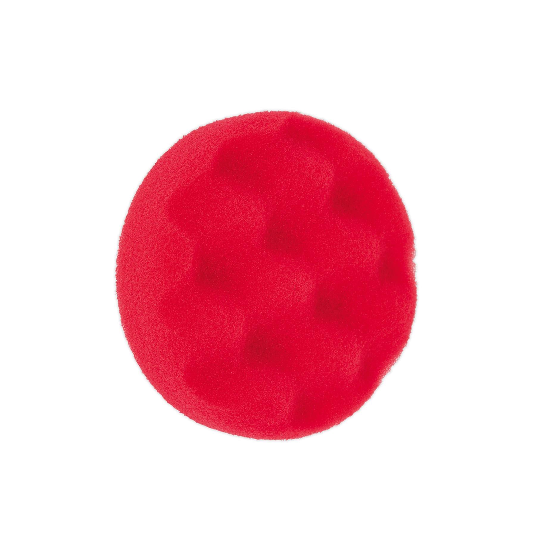 Sealey Buffing & Polishing Foam Head Hook/Loop 80x25mm Red/U-Soft