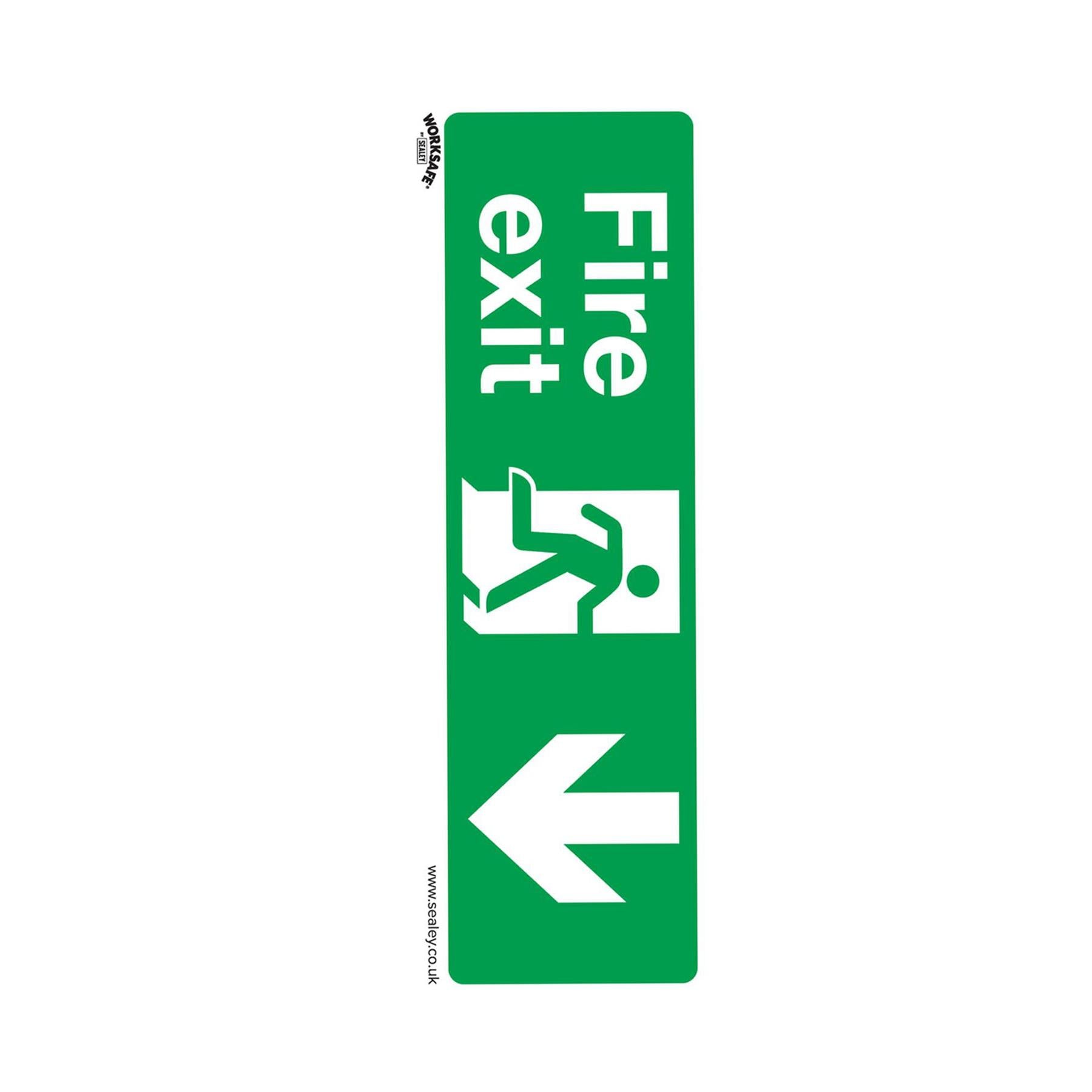 Safe Conditions Safety Sign - Fire Exit (Down) - Self-Adhesive Vinyl