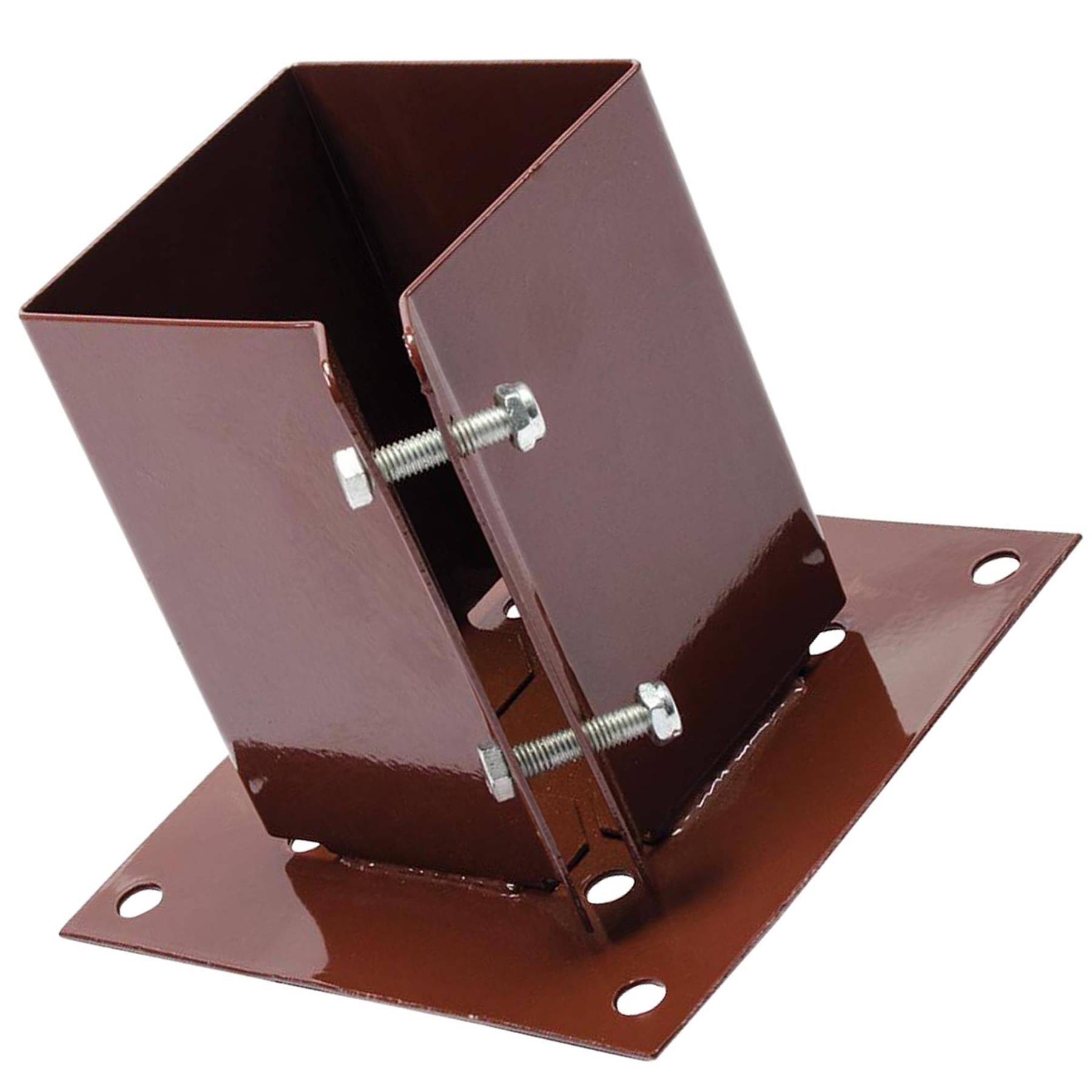 Fence Post Support Bolt Down 4" 100mm Garden Holder Like Metpost Bolt Grip Brown[Pack Of 1,DP05542]