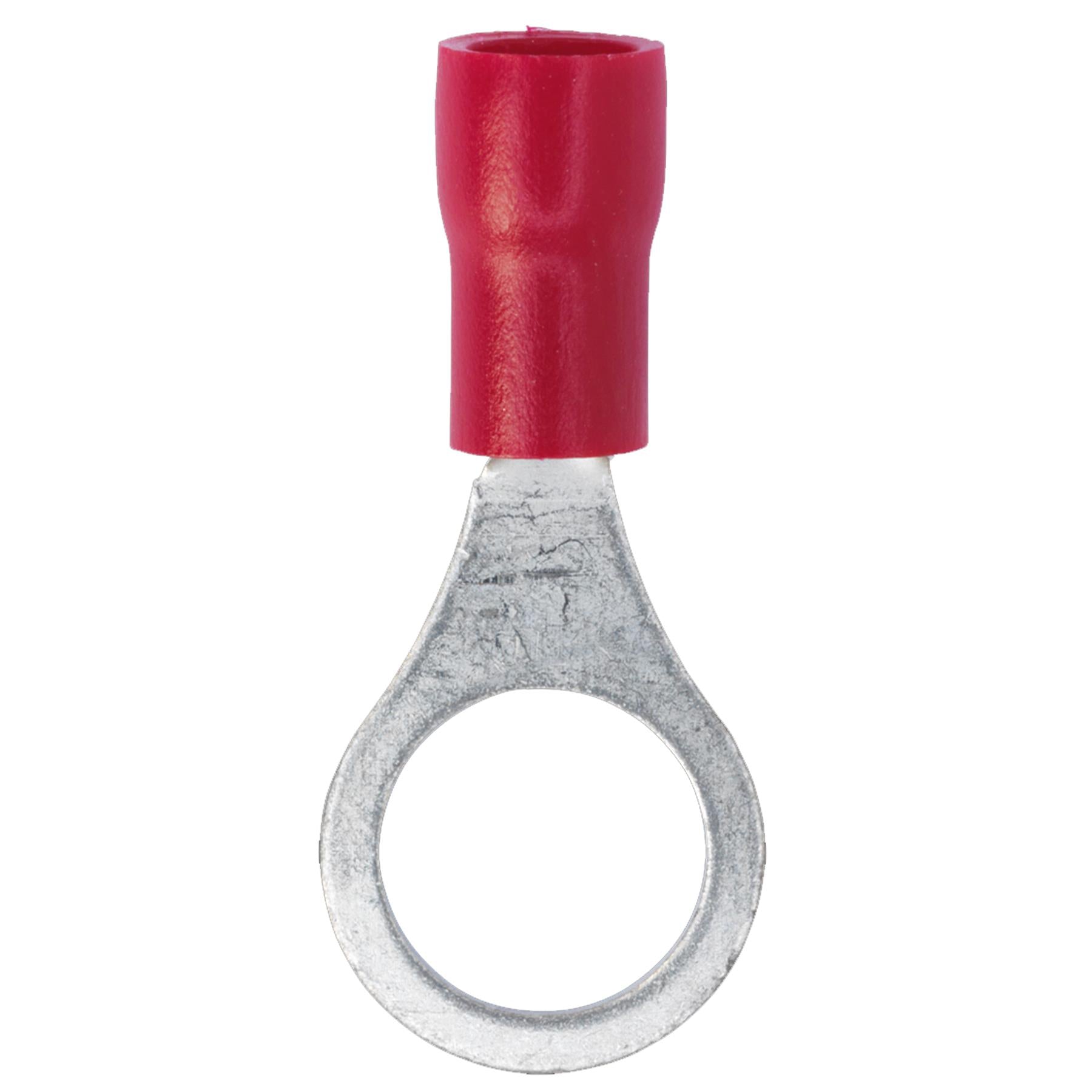 Sealey Easy-Entry Ring Terminal 8.4mm (5/16") Red Pack of 100