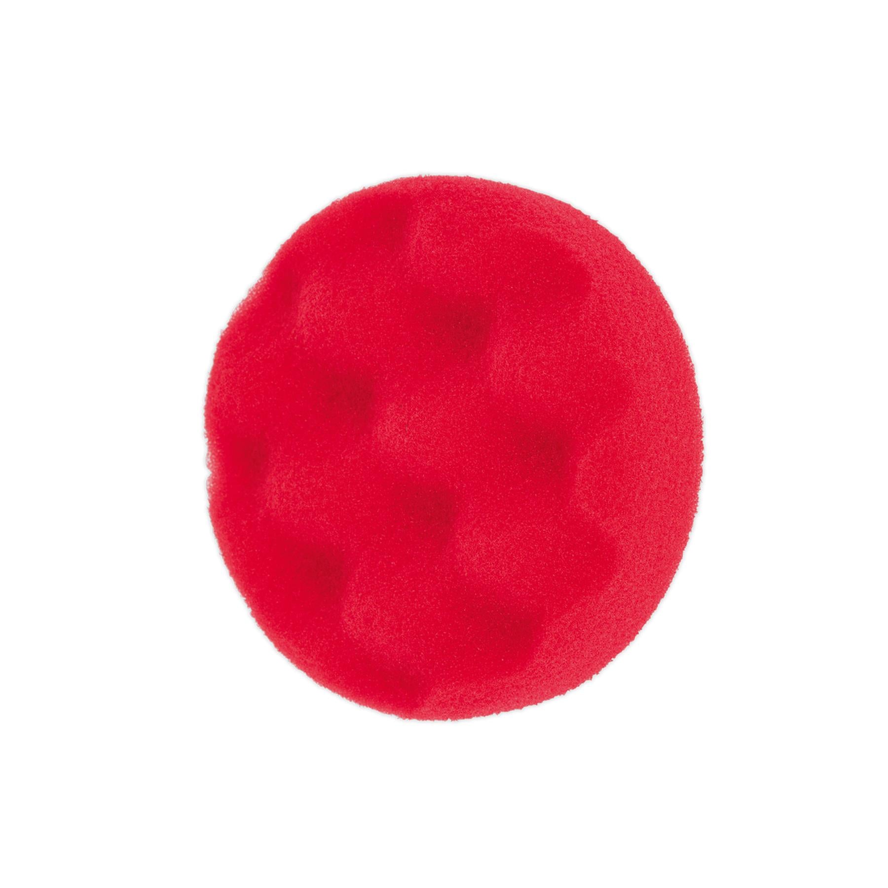 Sealey Buffing & Polishing Foam Head Hook/Loop 80x25mm Red/U-Soft