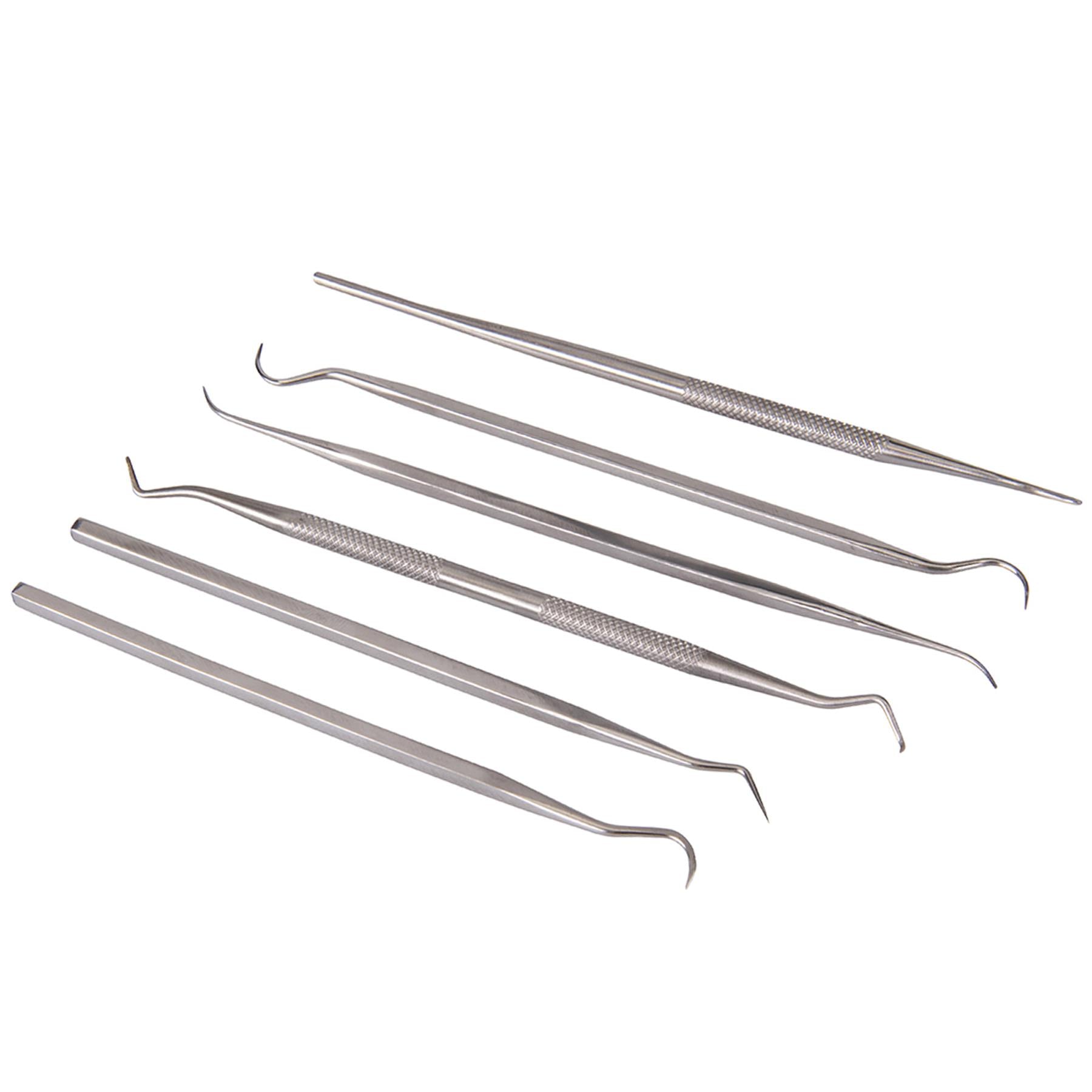 6Pce Pick/Probe Set Carving Sculpting Clay Pottery Hobby Craft DIY Stainless Set