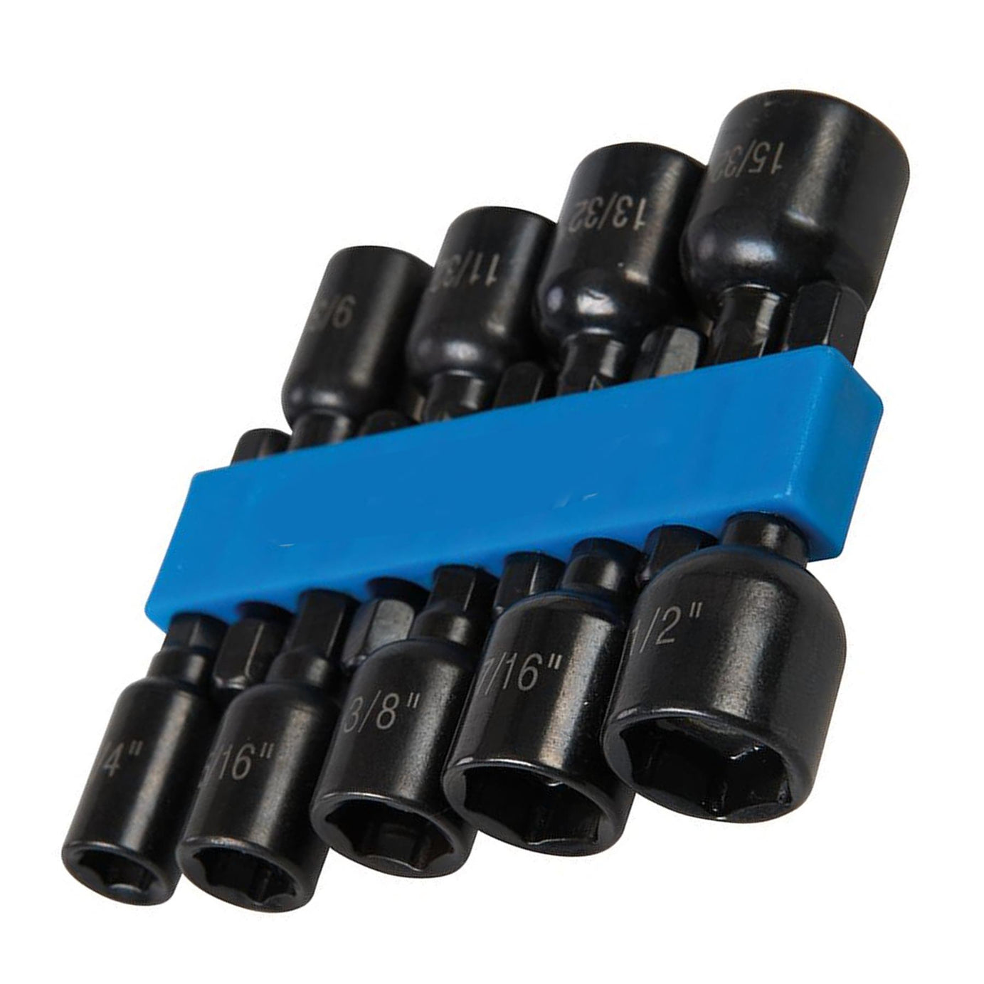 9Pc Hex Magnetic Nut Driver Set 1/4"-1/2" Imperial CR-V Power Drill Bits Drive Socket