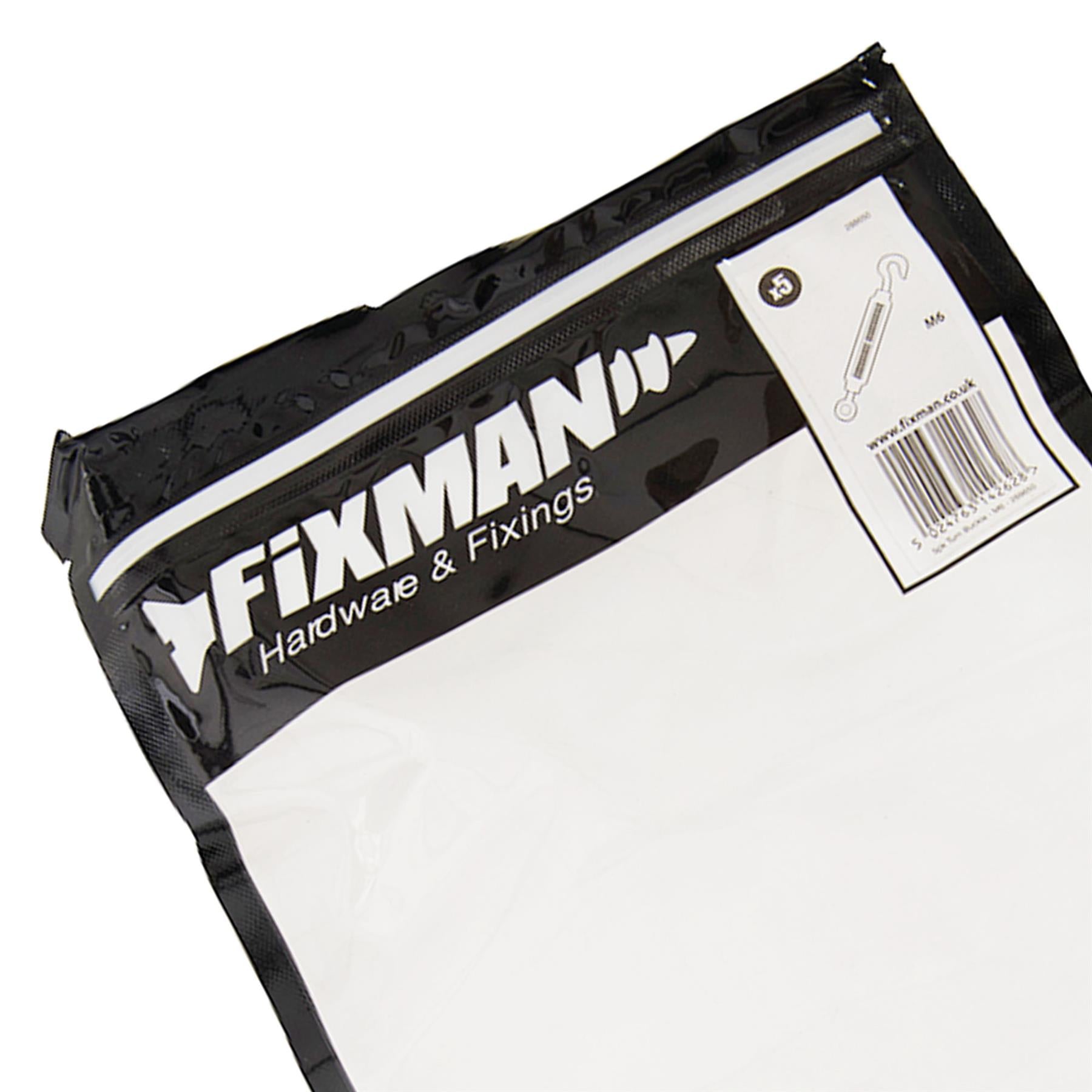 Heavy Duty Turn Buckle 5pk M6 Hook Eye Secure Fixing Strainer Tension