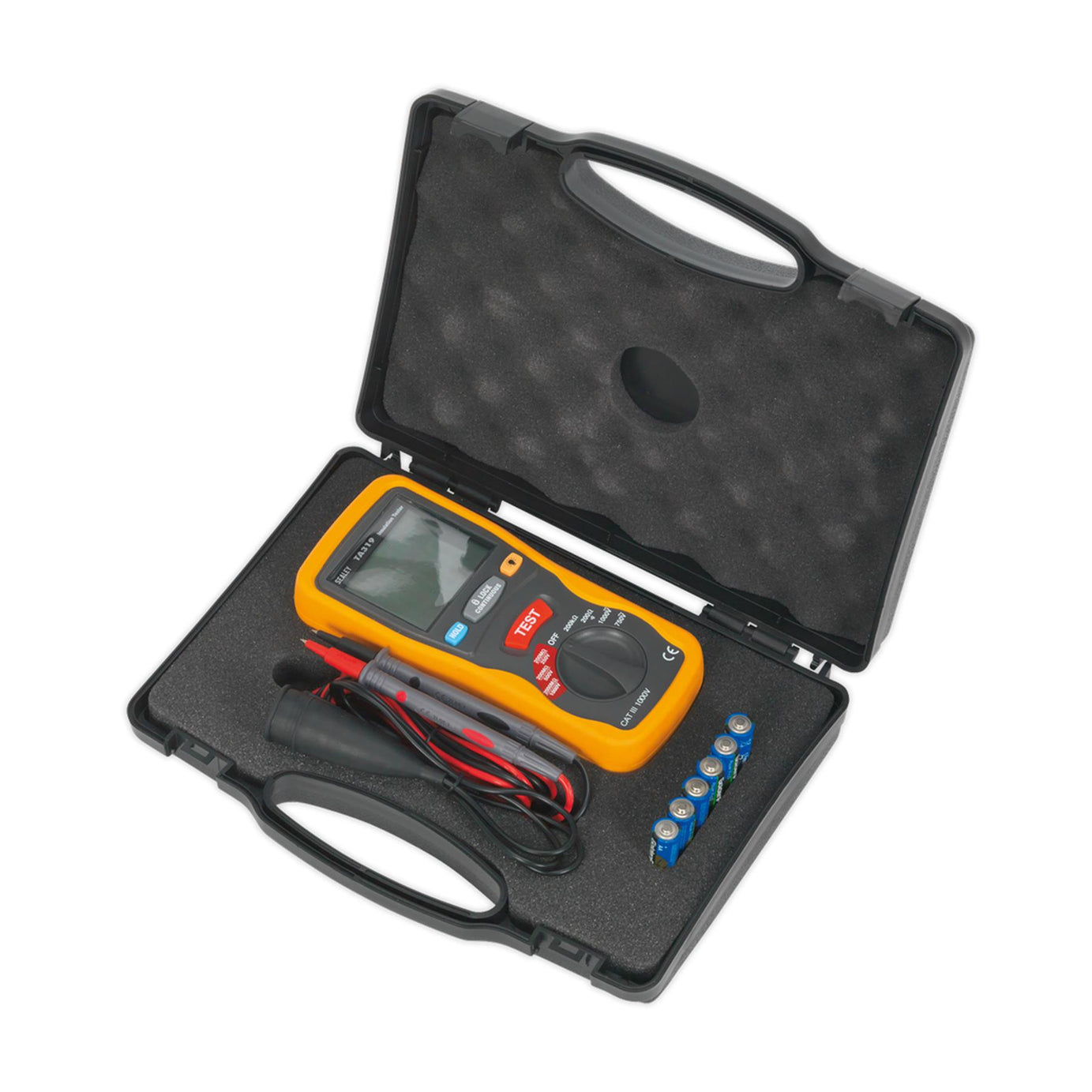 Sealey Digital Insulation Tester Batteries & Storage Case - TA319