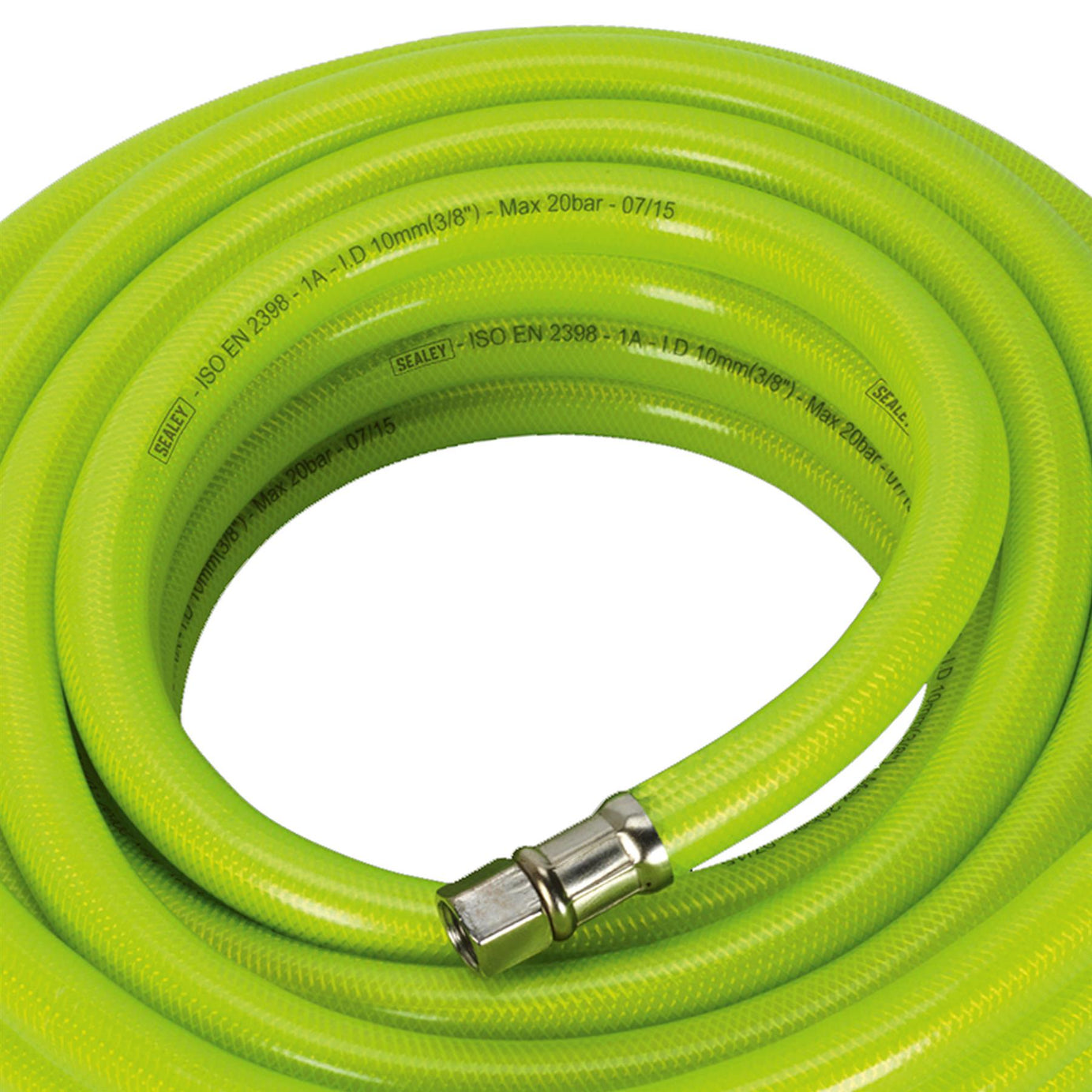 Sealey Air Hose High-Visibility 10m x �10mm with 1/4"BSP Unions