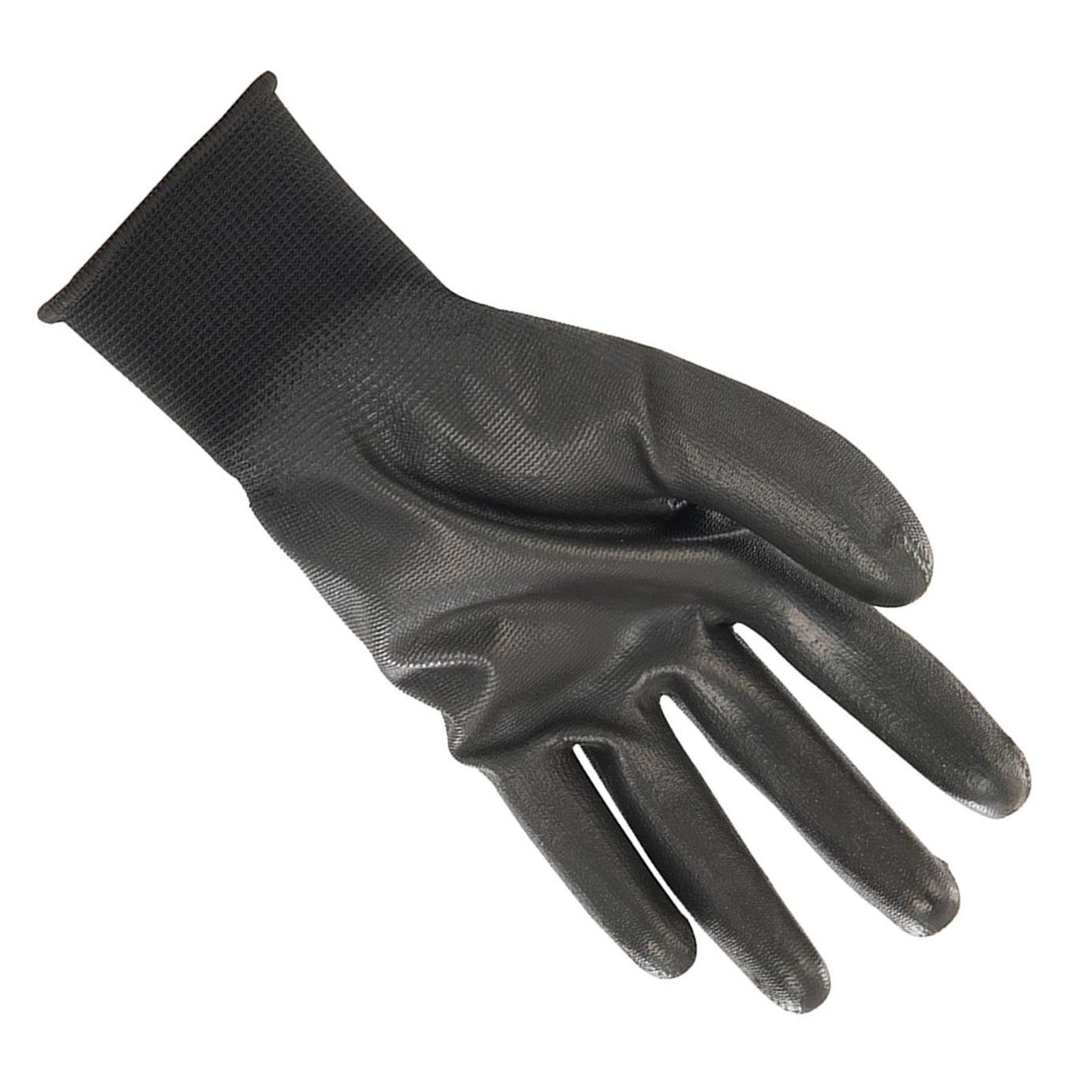 PU Palm Coated Work Wear Gardening Black Safety Gloves M 9