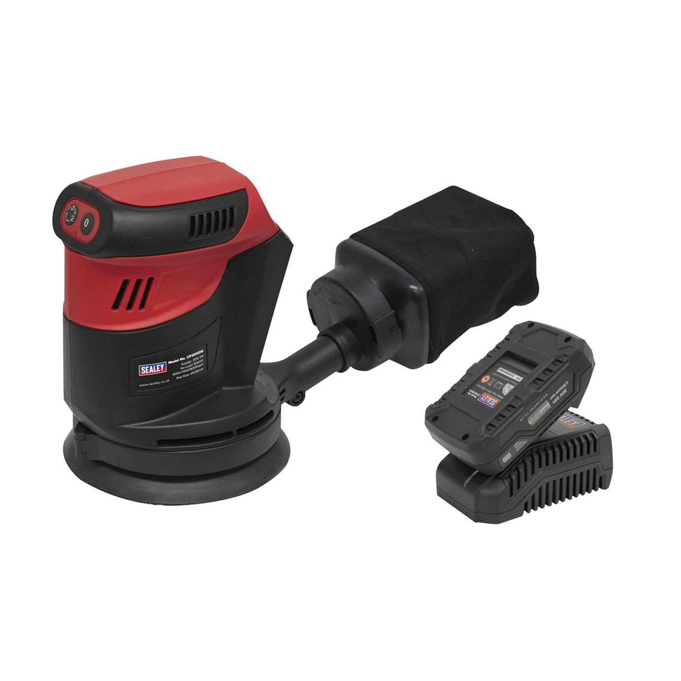 Sealey Cordless Orbital Palm Sander Kit 125mm 20V 2Ah SV20 Series