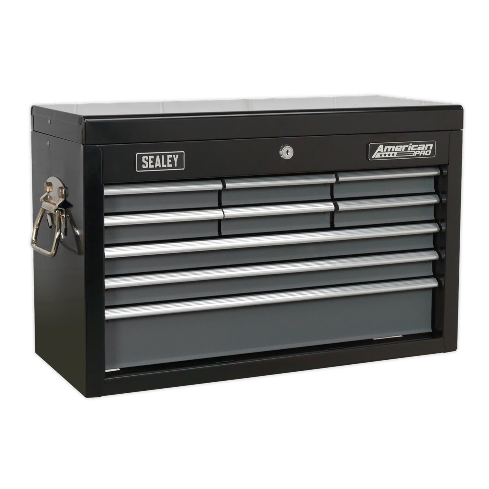 Sealey Topchest 9 Drawer with Ball Bearing Slides - Black/Grey - AP2509B