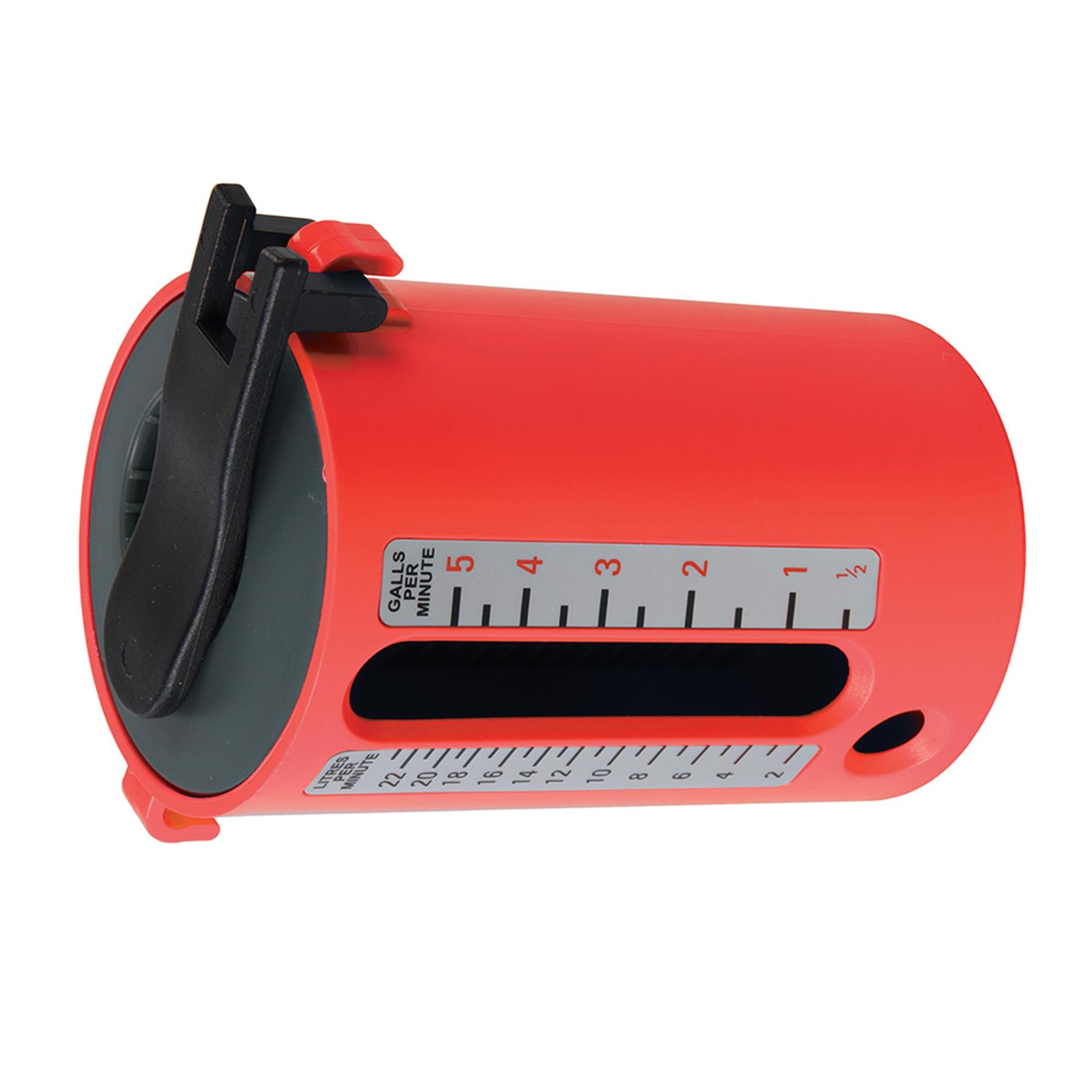 Flow Measure Cup Red Impact-Resistant Abs Construction 2.5-22Ltr/1/2-5 Gallons