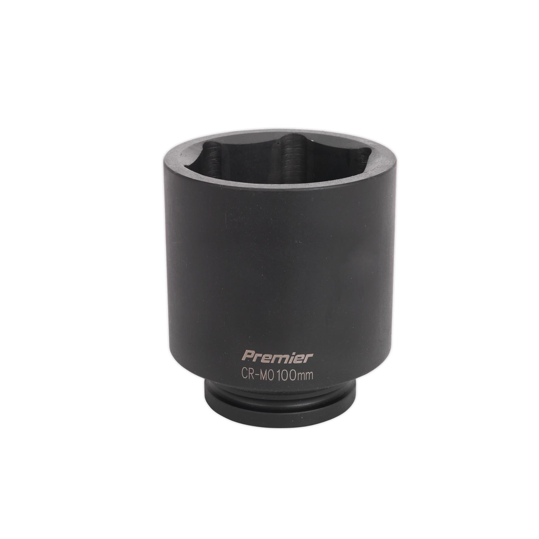 Sealey Impact Socket 100mm Deep 1"Sq Drive Chrome Molybdenum Lifetime Guarantee