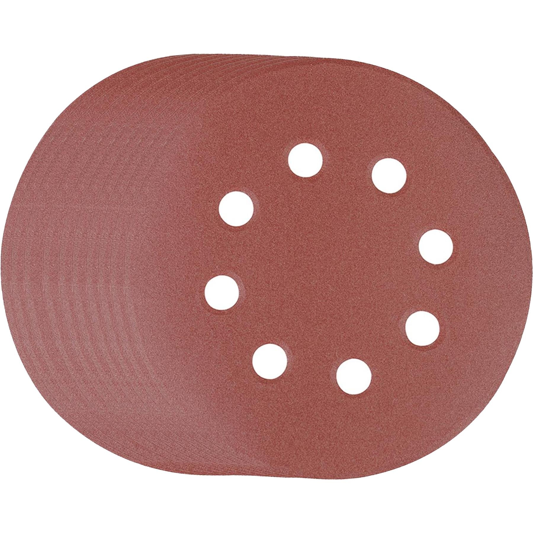 Punched Sanding Discs 125mm 10Pk Grit 240 Hook & Loop Aluminium Oxide New