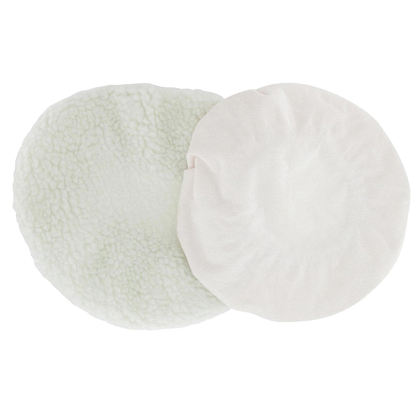 2Pc Car Van Valeting Buffer Lambswool & Terry Bonnets Pads Tool