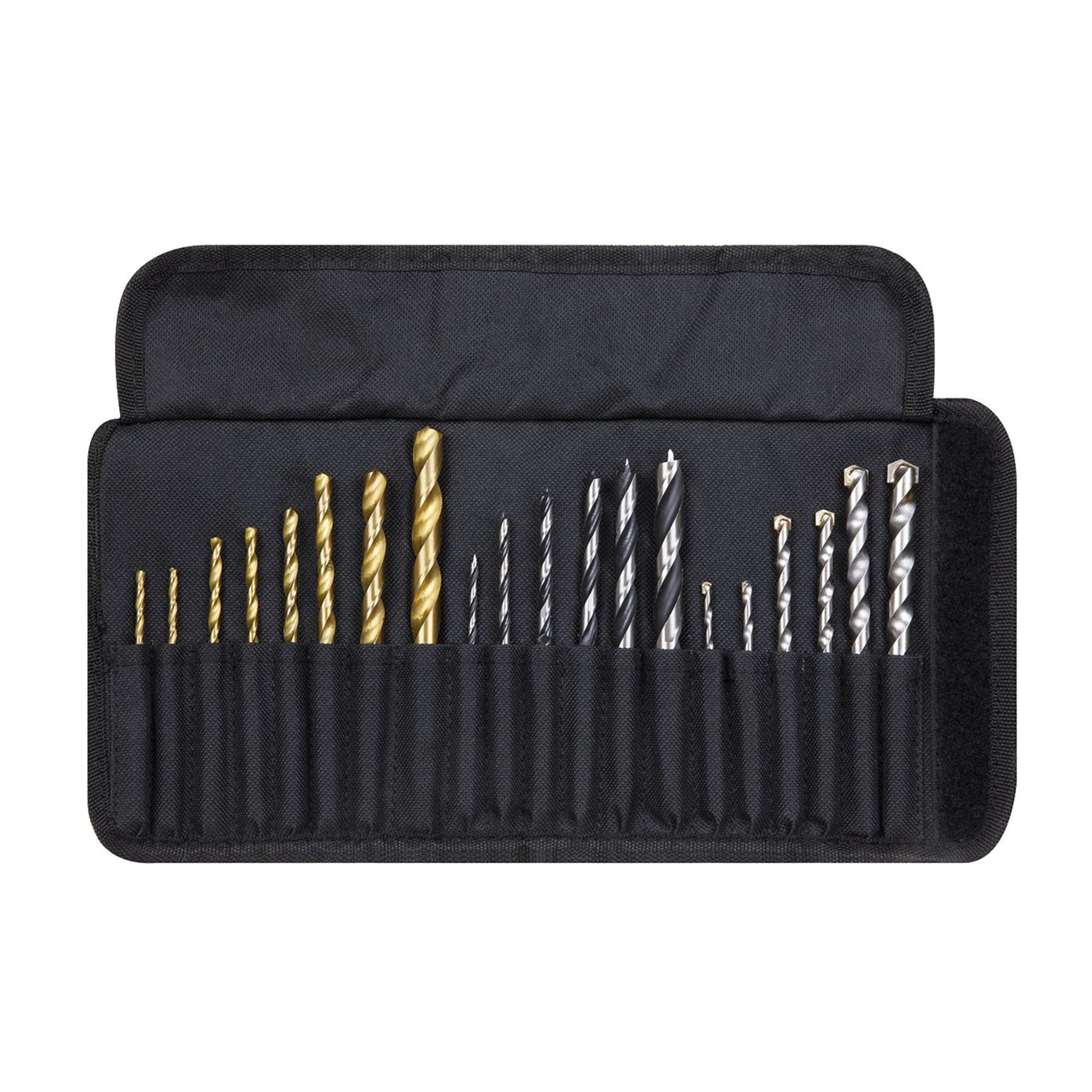 Sealey 20pc Drill Bit Set 1/4" Hex Shank Assorted HSS Coated/ Wood/ Masonry