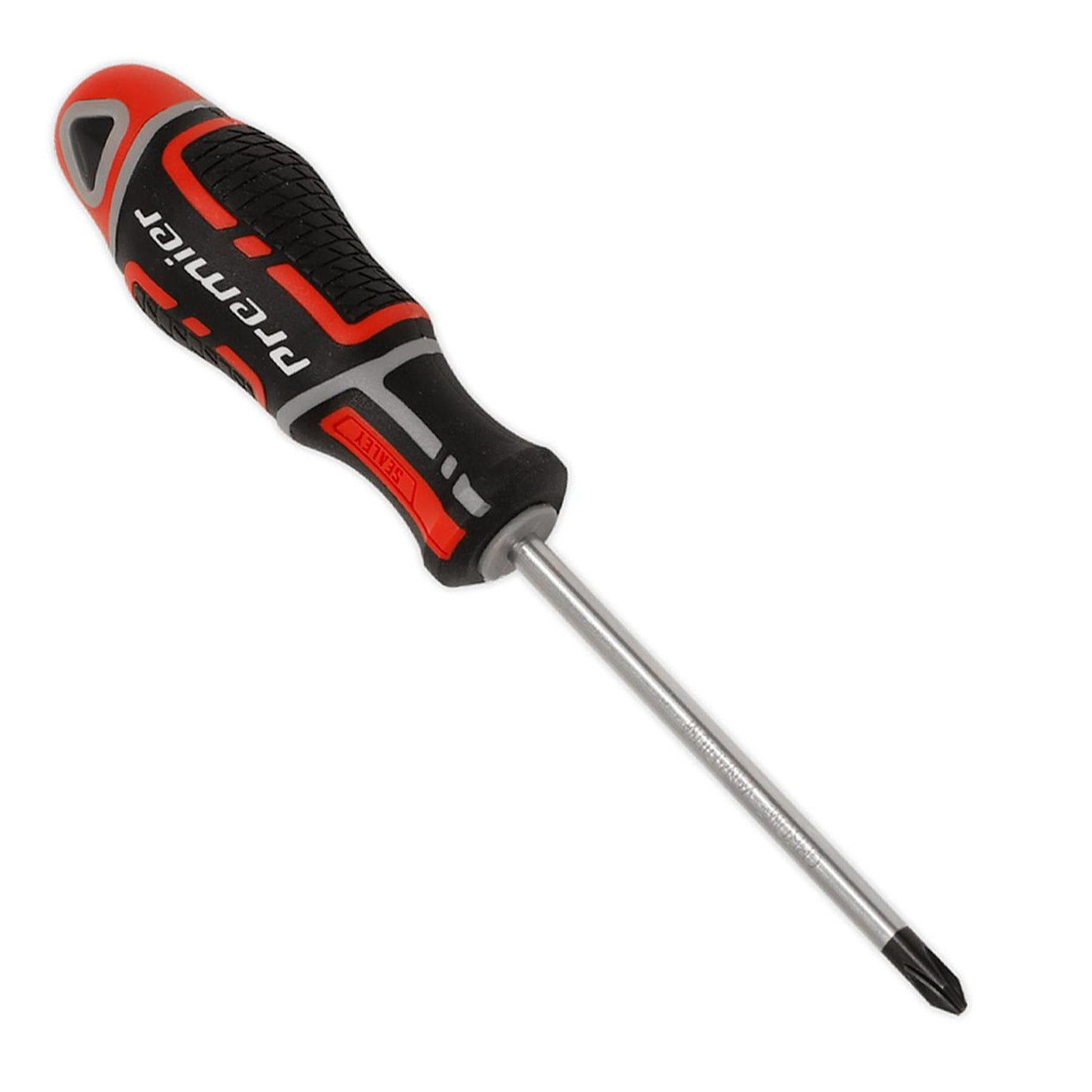 Sealey Screwdriver Pozi Pozidriv #2 x 100mm Soft Grip Handle Magnetic GripMAX