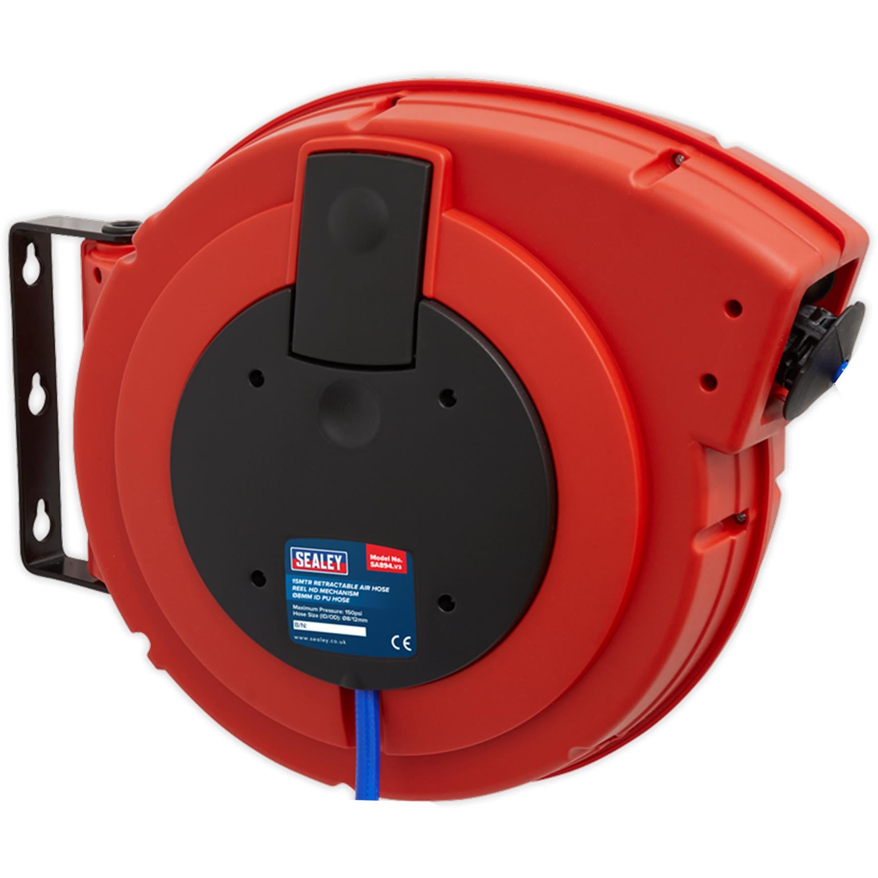 Sealey Retractable Air Hose Reel HD Mechanism 15m x 8mm PU Hose