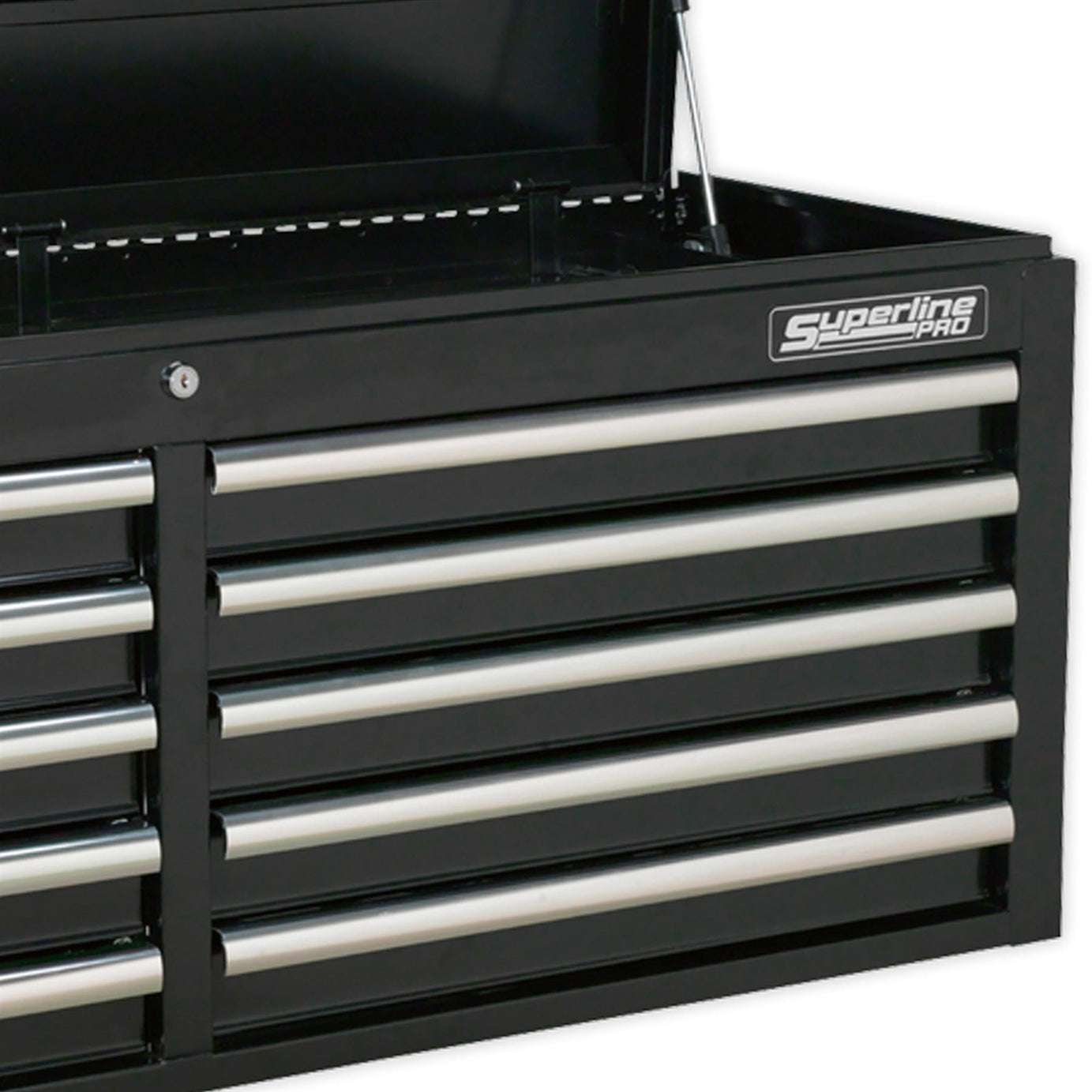 Sealey Topchest 10 Drawer with Ball Bearing Slides - Black