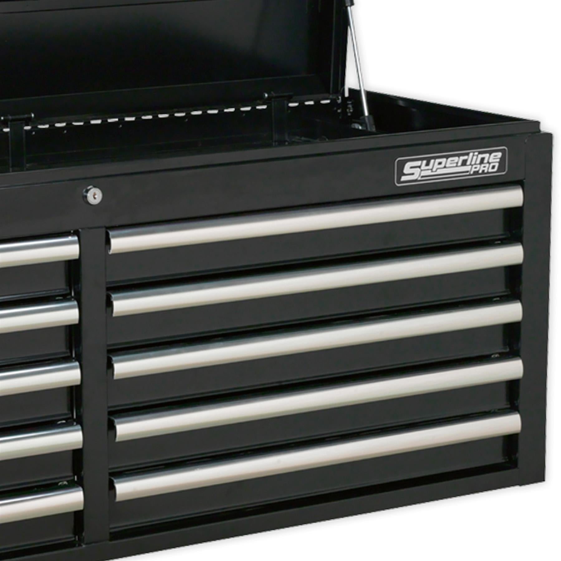 Sealey Topchest 10 Drawer with Ball Bearing Slides - Black