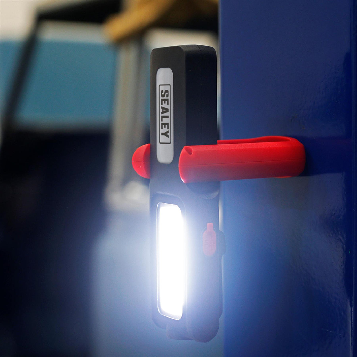 Sealey R/Charge Inspection Light 5W COB & 3W LED & Power Bank - Red