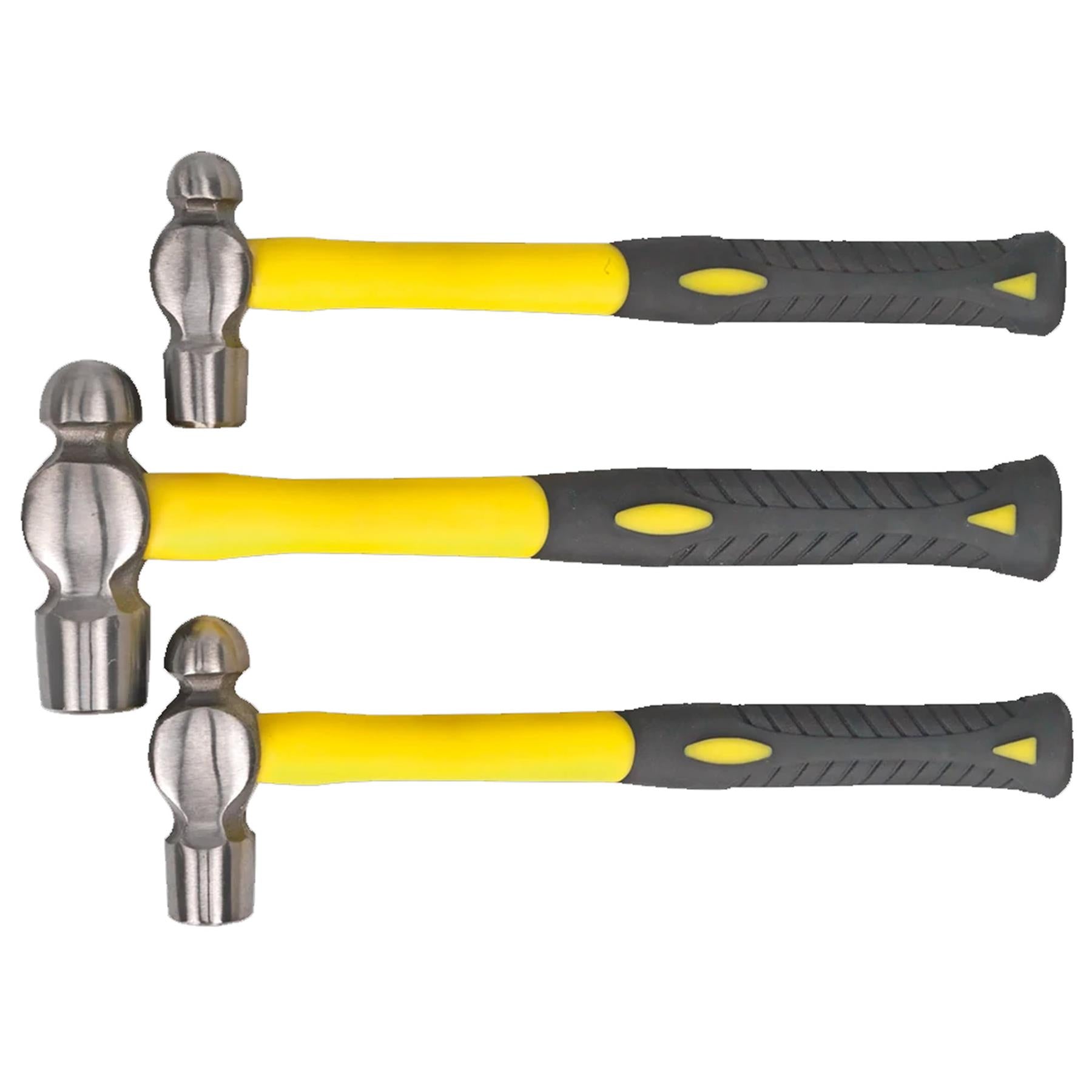 Sealey Ball Pein Hammer Set 3pc Fibreglass Shafts