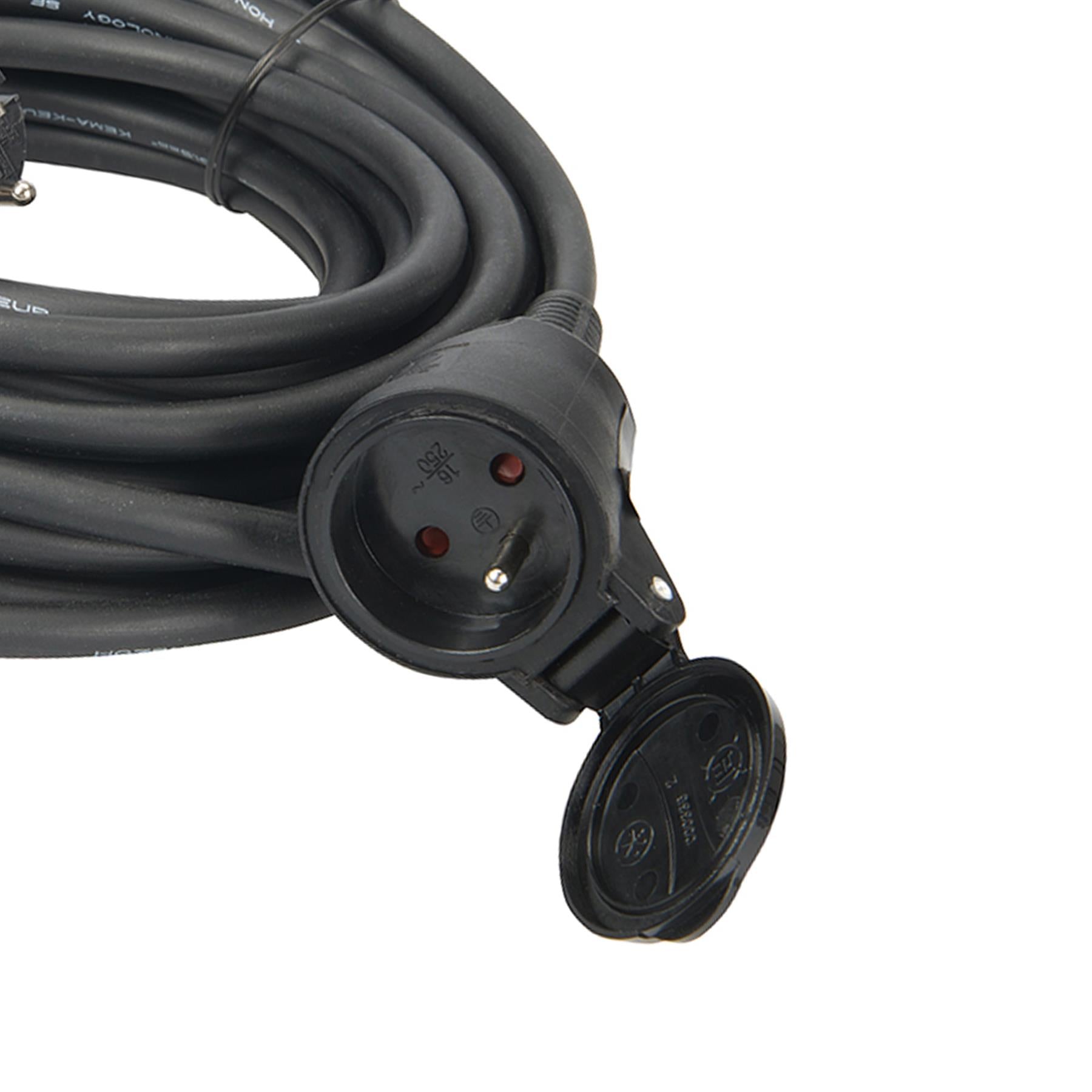 French Type Spring Loaded E Schuko Extension Lead Electric Tool 10M Max Load 3680W