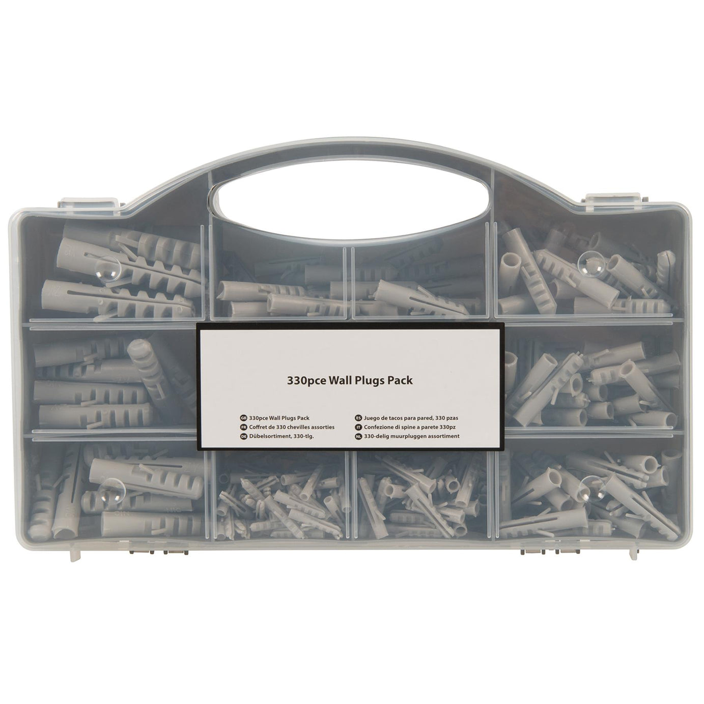 330Pce Wall Plugs Assortment Pack High-Strength Slimline Nylon Plugs 2-Way