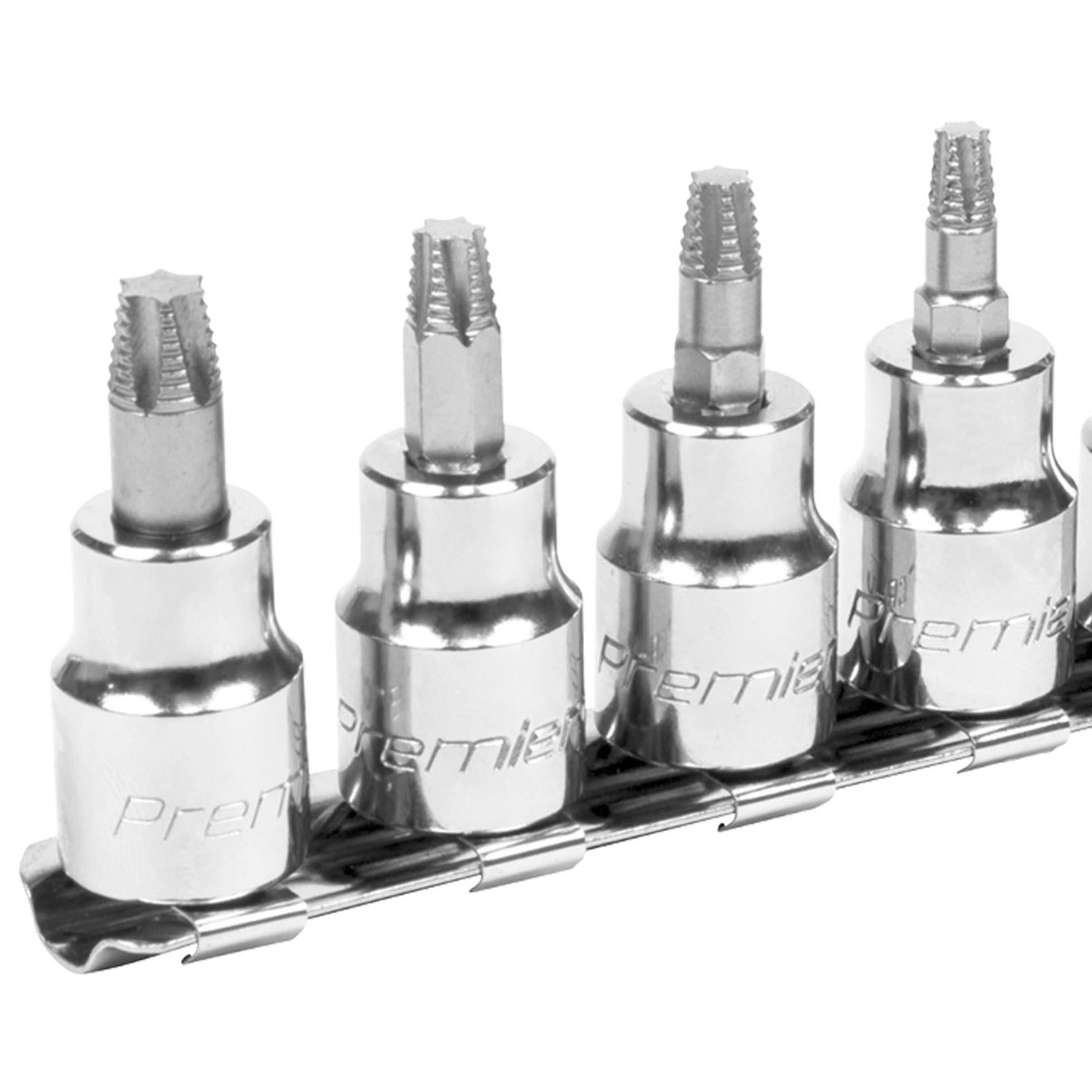 Sealey TRX-Star* Socket Bit Set Lock-On 7pc 3/8"Sq Drive