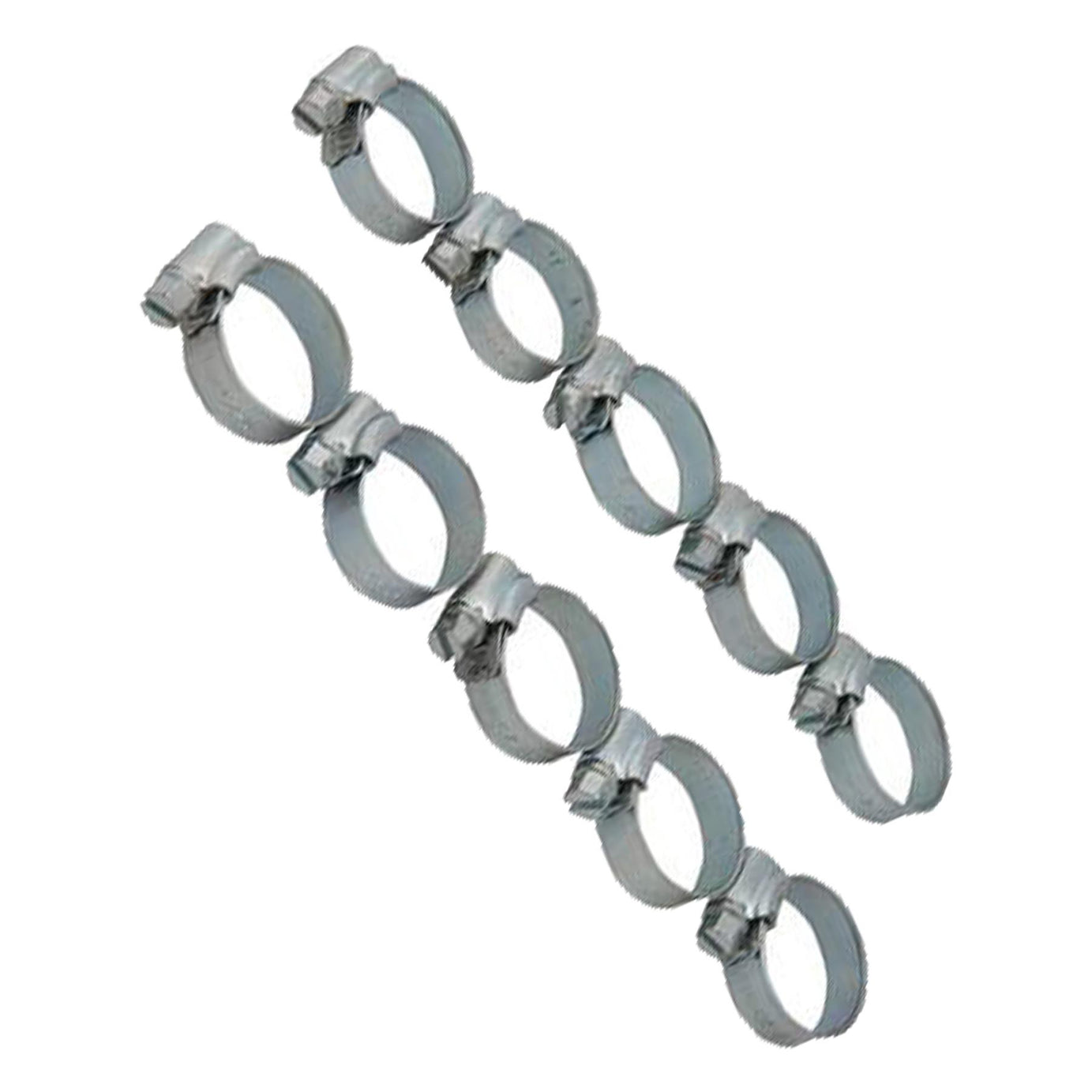 10Pk Hose Clips - 18 - 25mm (Ox) Zinc-Plated Mild Steel Ideal For Automotive Use