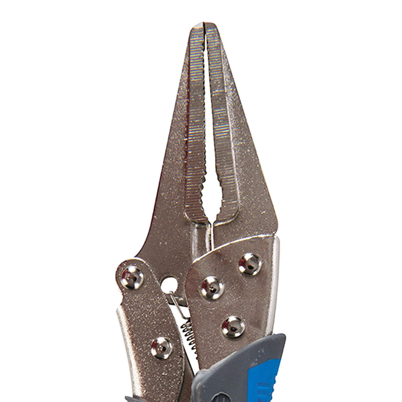 Self Locking Soft-Grip Long Nose Pliers - 165mm Chrome Vanadium Jaws Adjustable