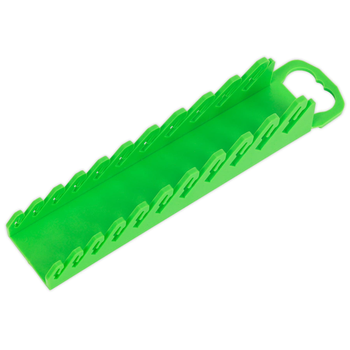 Sealey Spanner Rack Capacity 10 Stubby Spanners Hi-Vis Green