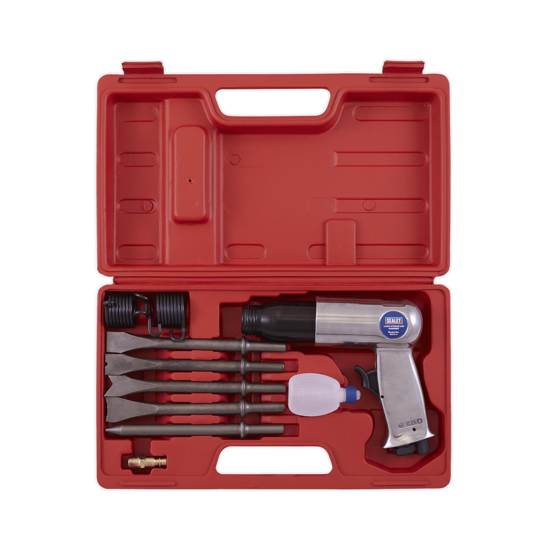 Sealey Air Hammer with Chisels Long Stroke