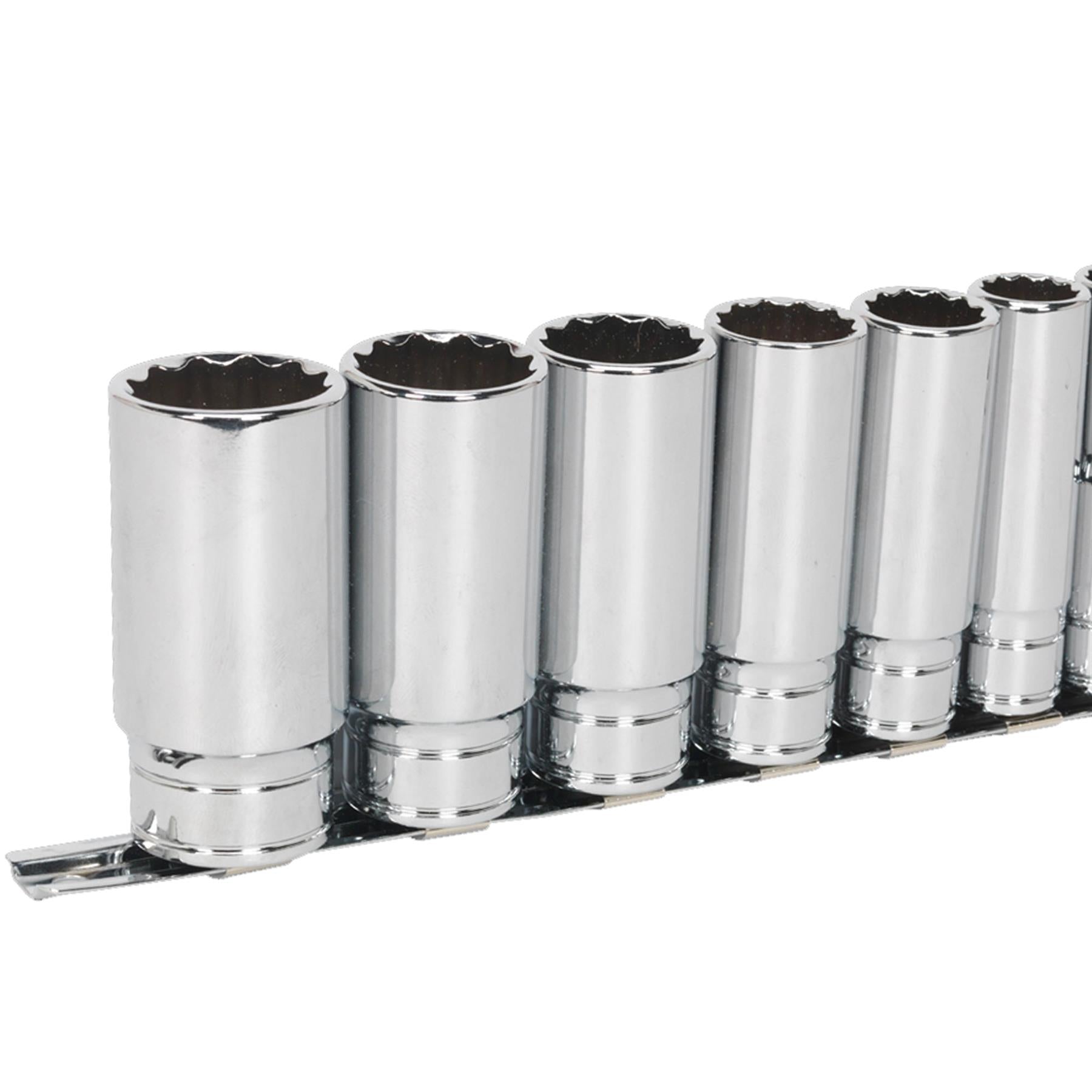 Sealey Socket Set 9pc 1/2"Sq Drive Deep Whitworth