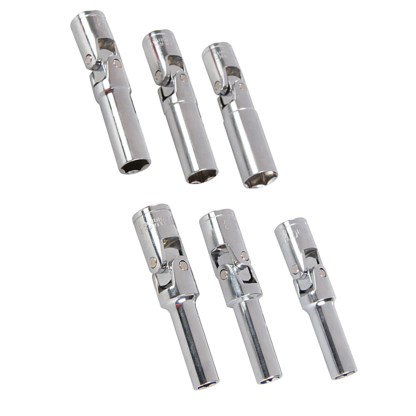 Glow Plug & Spark Plug Socket Set 6 3/8" / 8 - 16mm With Double-Pin Type Joint
