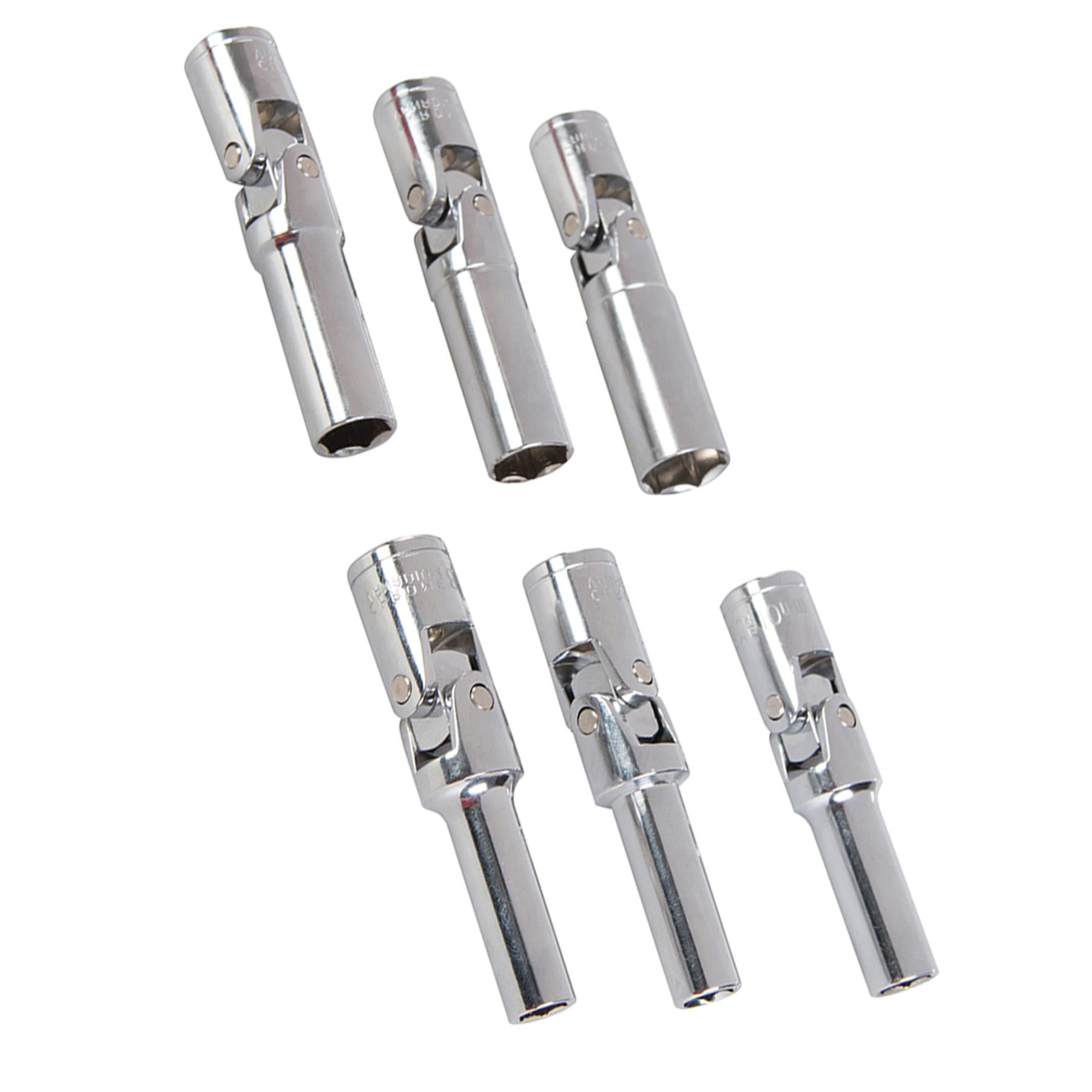 Glow Plug & Spark Plug Socket Set 6 3/8" / 8 - 16mm With Double-Pin Type Joint