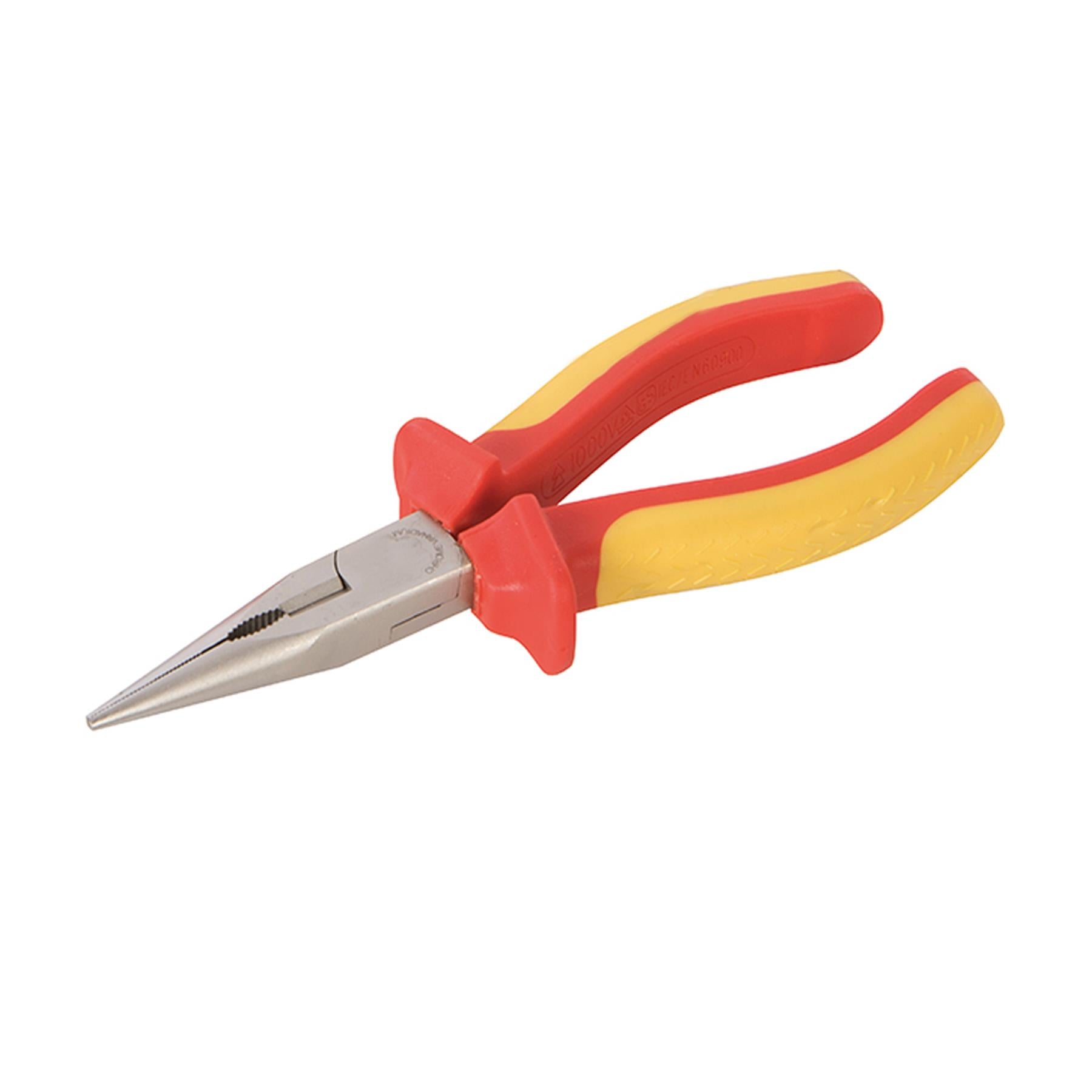 3pc Expert Electrician VDE Plier Set Insulated Long Nose Side Cutter Combination