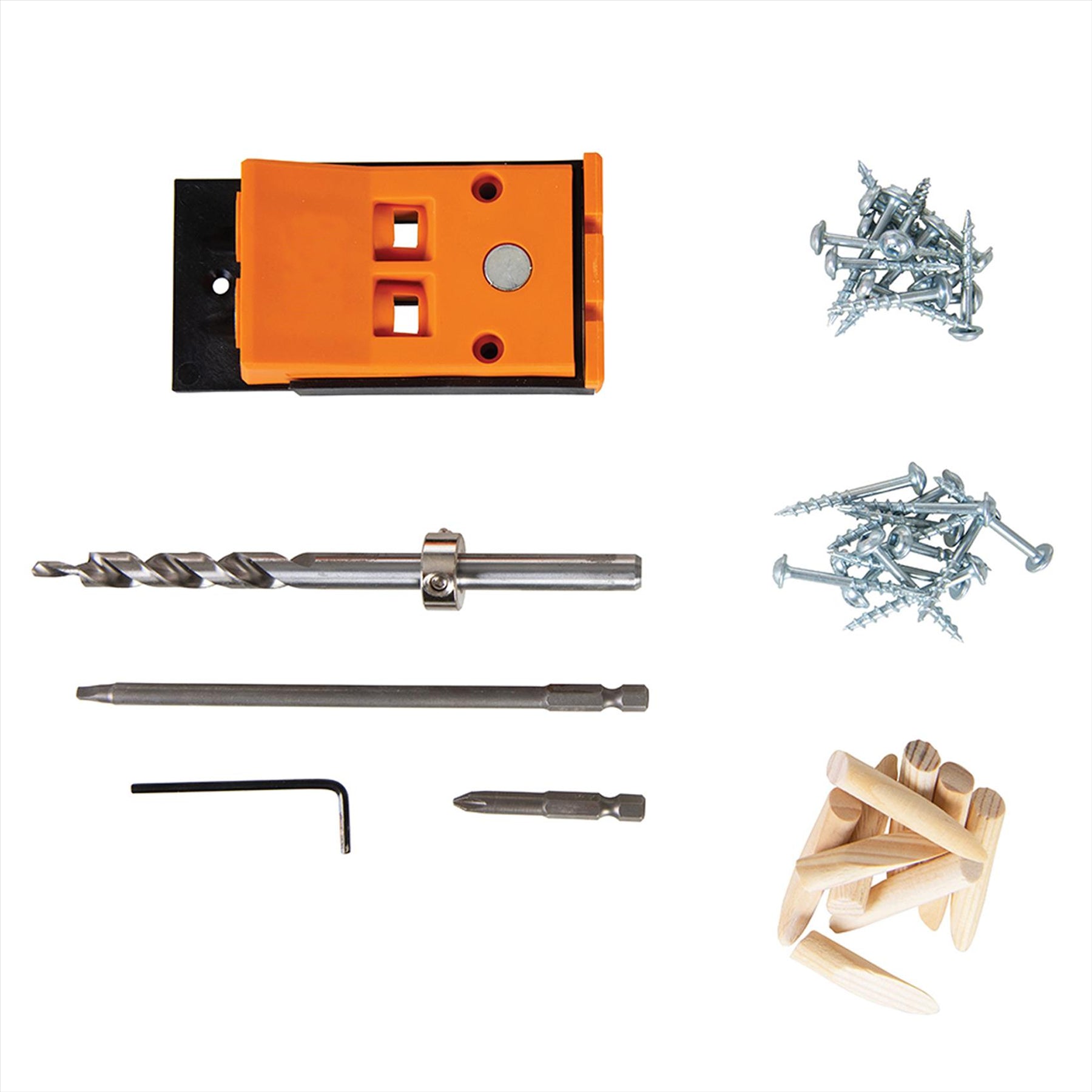 Double Mini Pocket-hole Jig Set 8pc T2PHJS Strong Nylon Body In A Compact Design