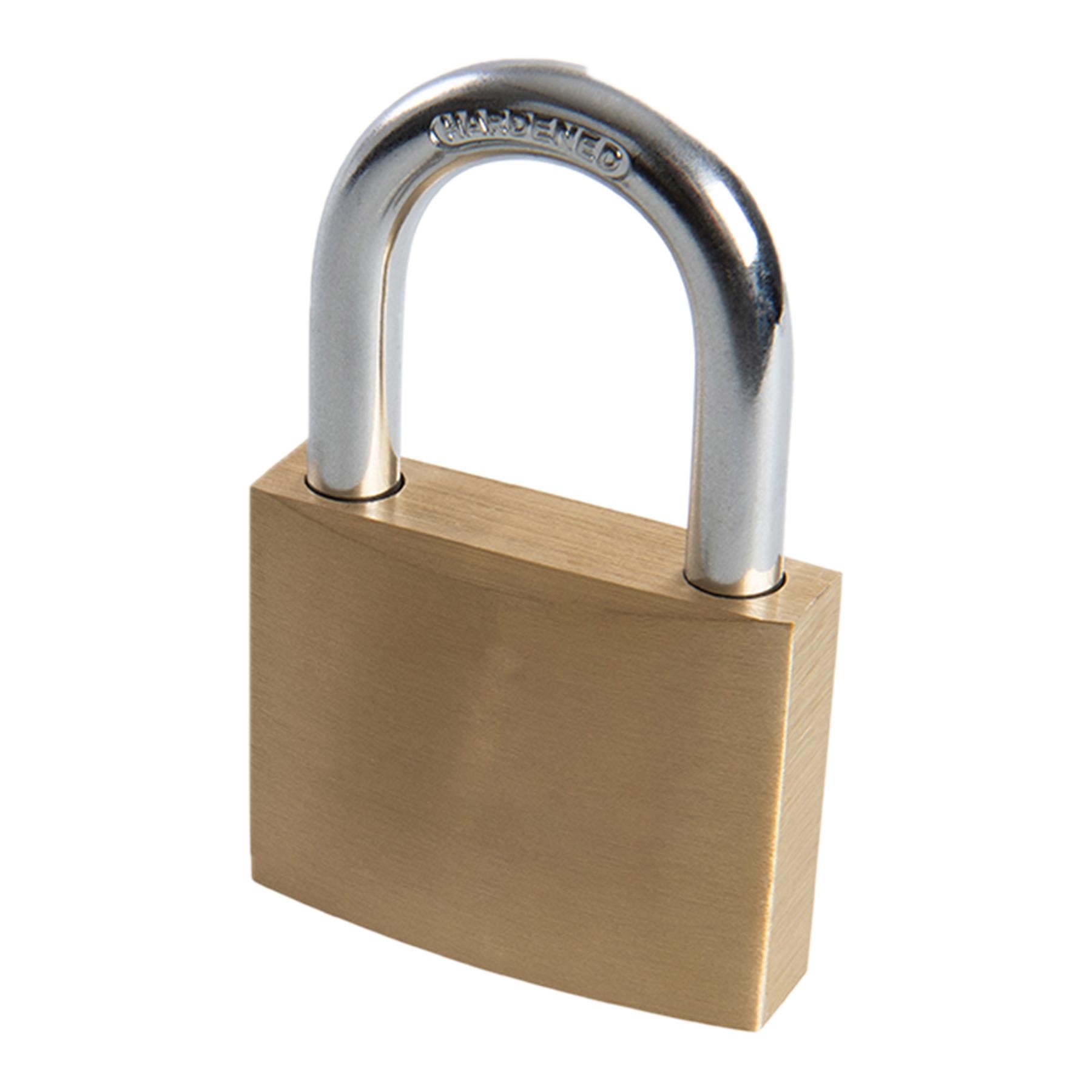 50mm Brass Body Chrome Plated Solid Padlock Hardened Multi-Pin Tumbler Lock