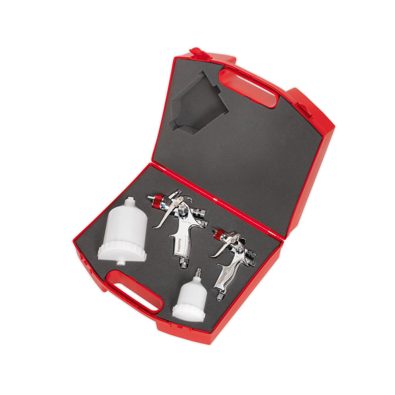 Sealey HVLP Gravity Feed Top Coat/Touch-Up Spray Gun Set