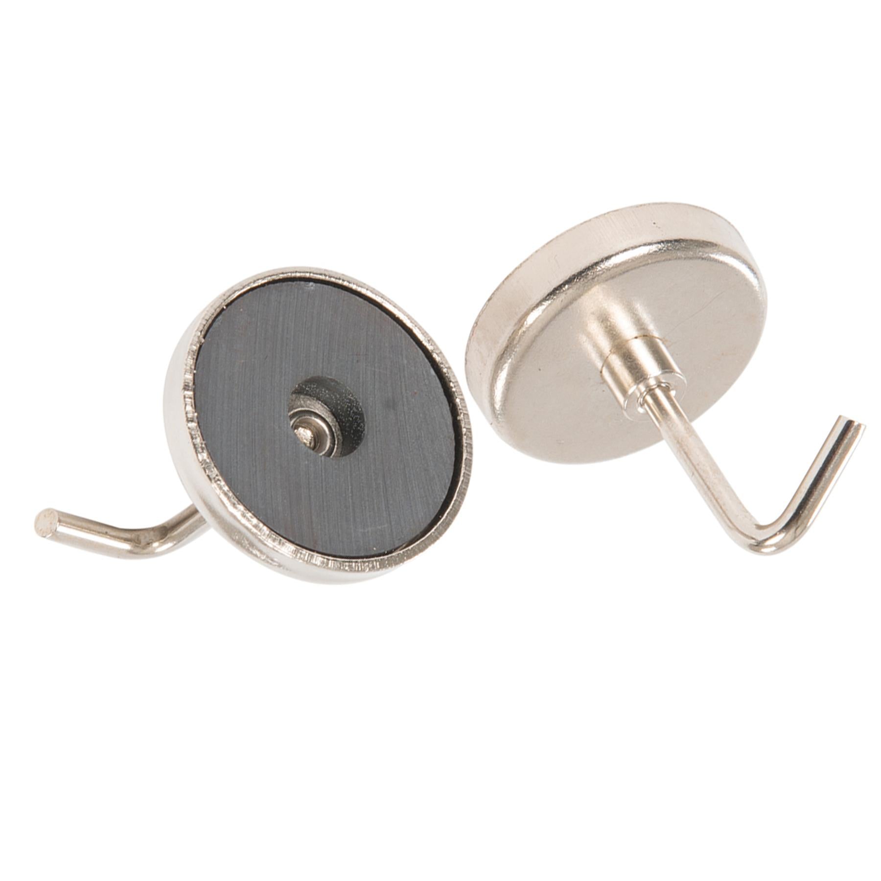2Pk Magnetic Hooks - 35mm Handy Storage Hanging Fridge Office Board Carbon Steel