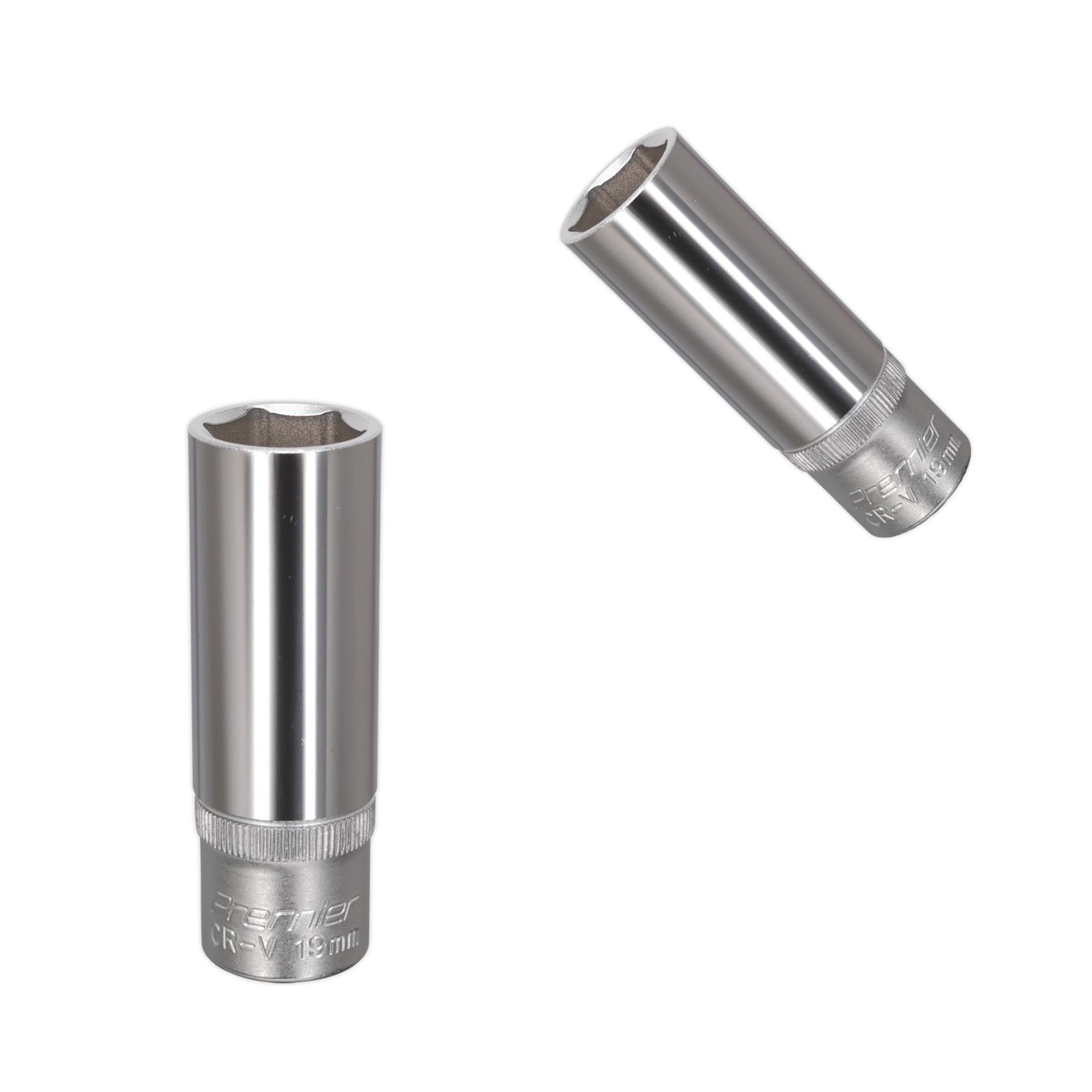 Sealey WallDrive® Socket 19mm Deep 1/2"Sq Drive