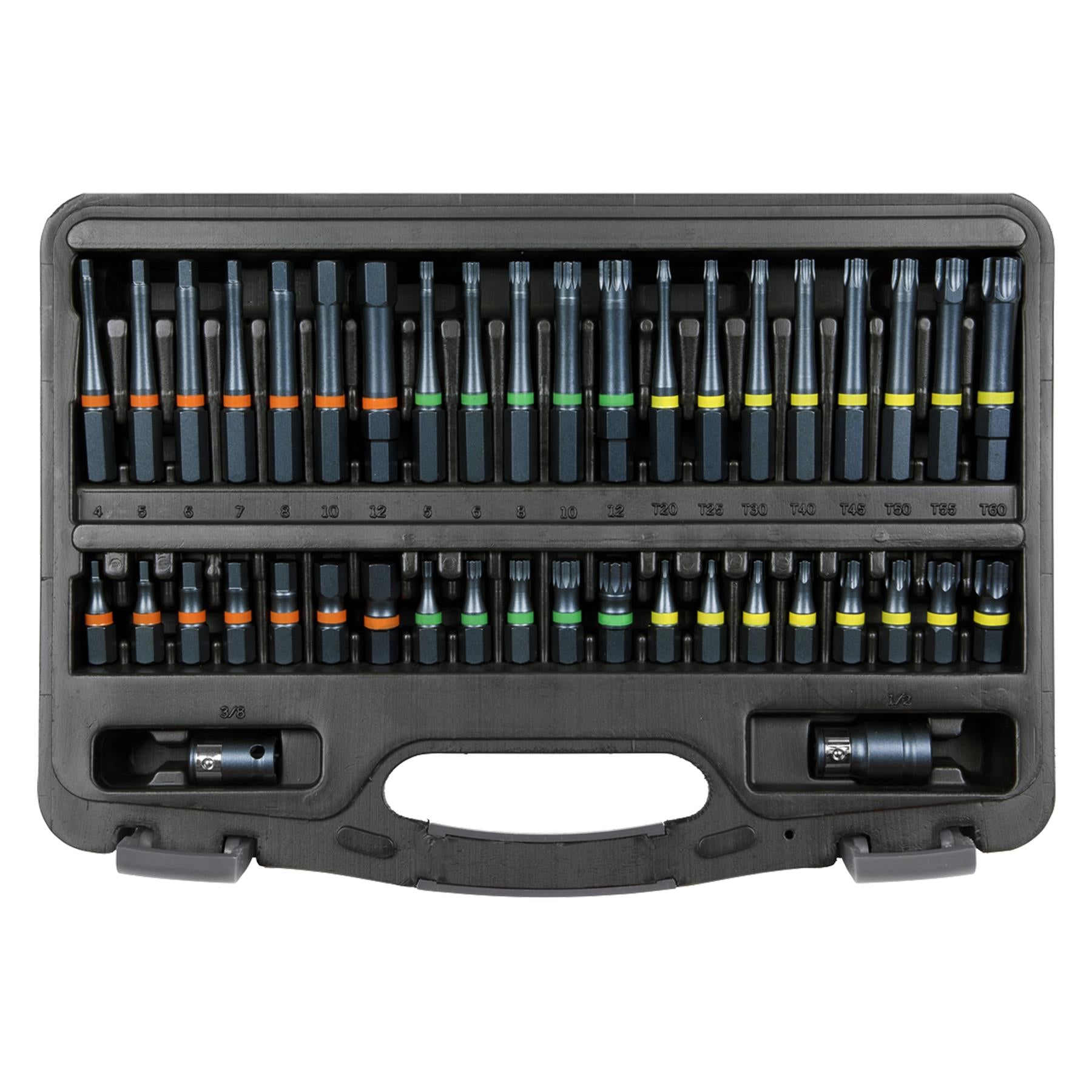 Sealey TRX-Star*/Hex/Spline Bit Set Impact 42pc 3/8" & 1/2"Sq Drive