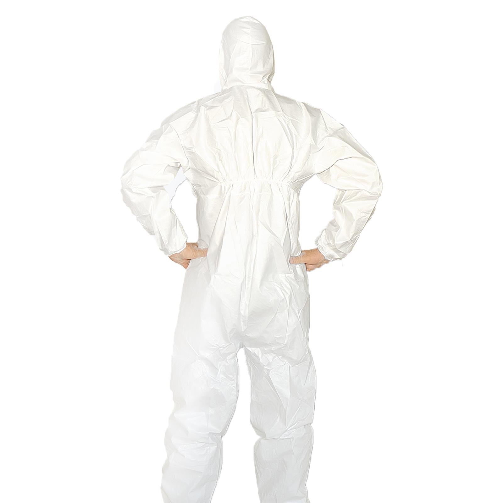 10 x Microporous Breathable Coverall Suit With Zip XL