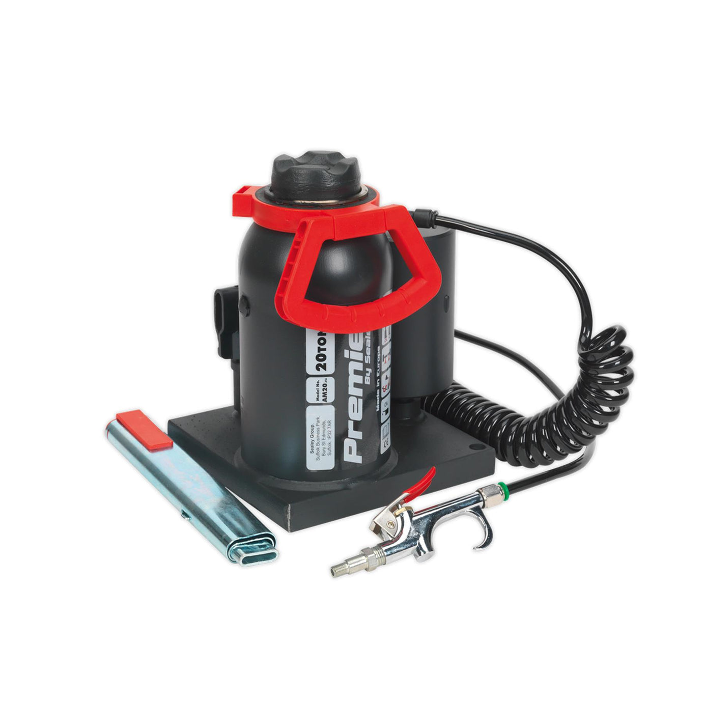 Sealey Bottle Jack 20tonne Manual/Air Hydraulic Safety Overload Valve